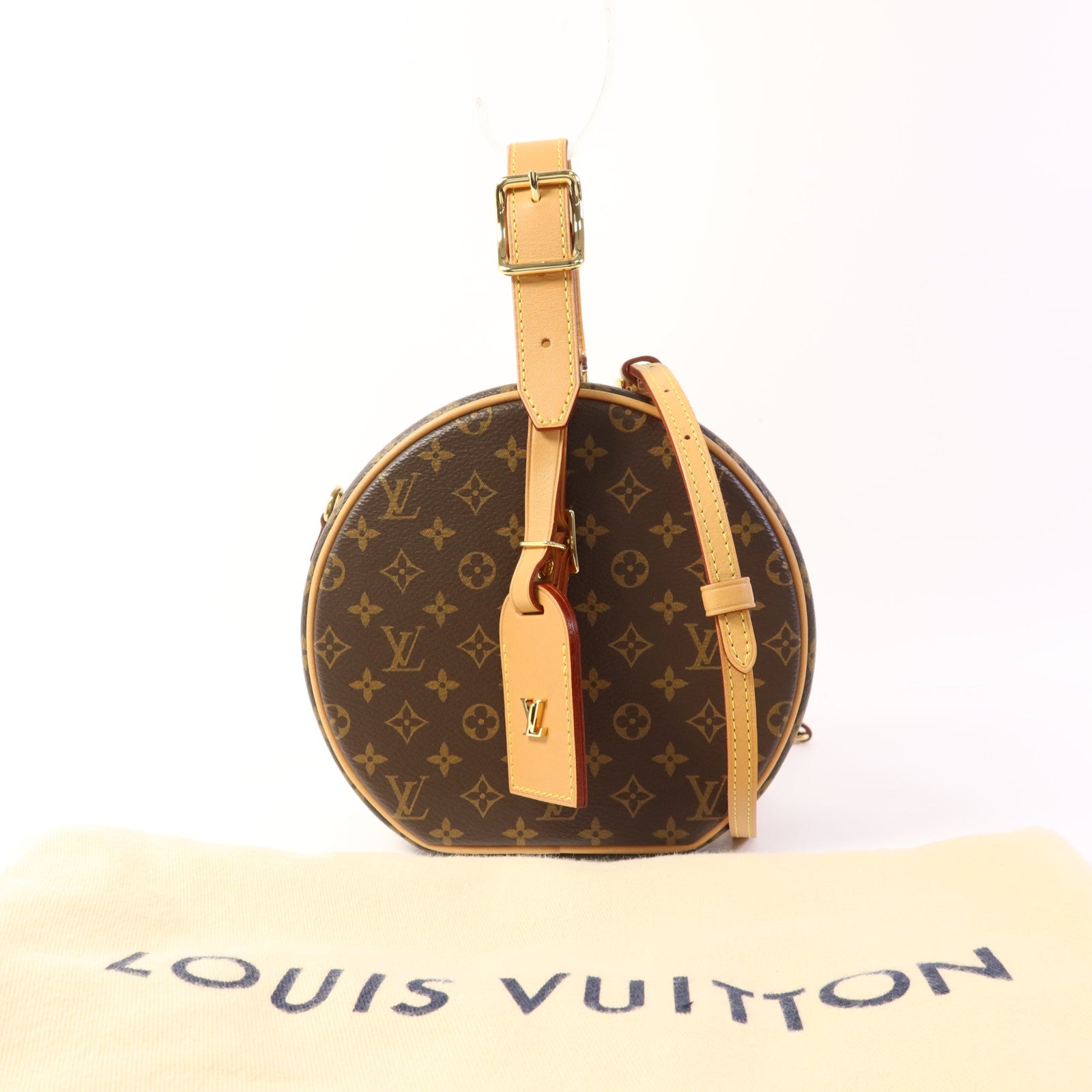 LOUIS VUITTON Monogram Petite Boite Chapeau金扣手挽肩背兩用袋