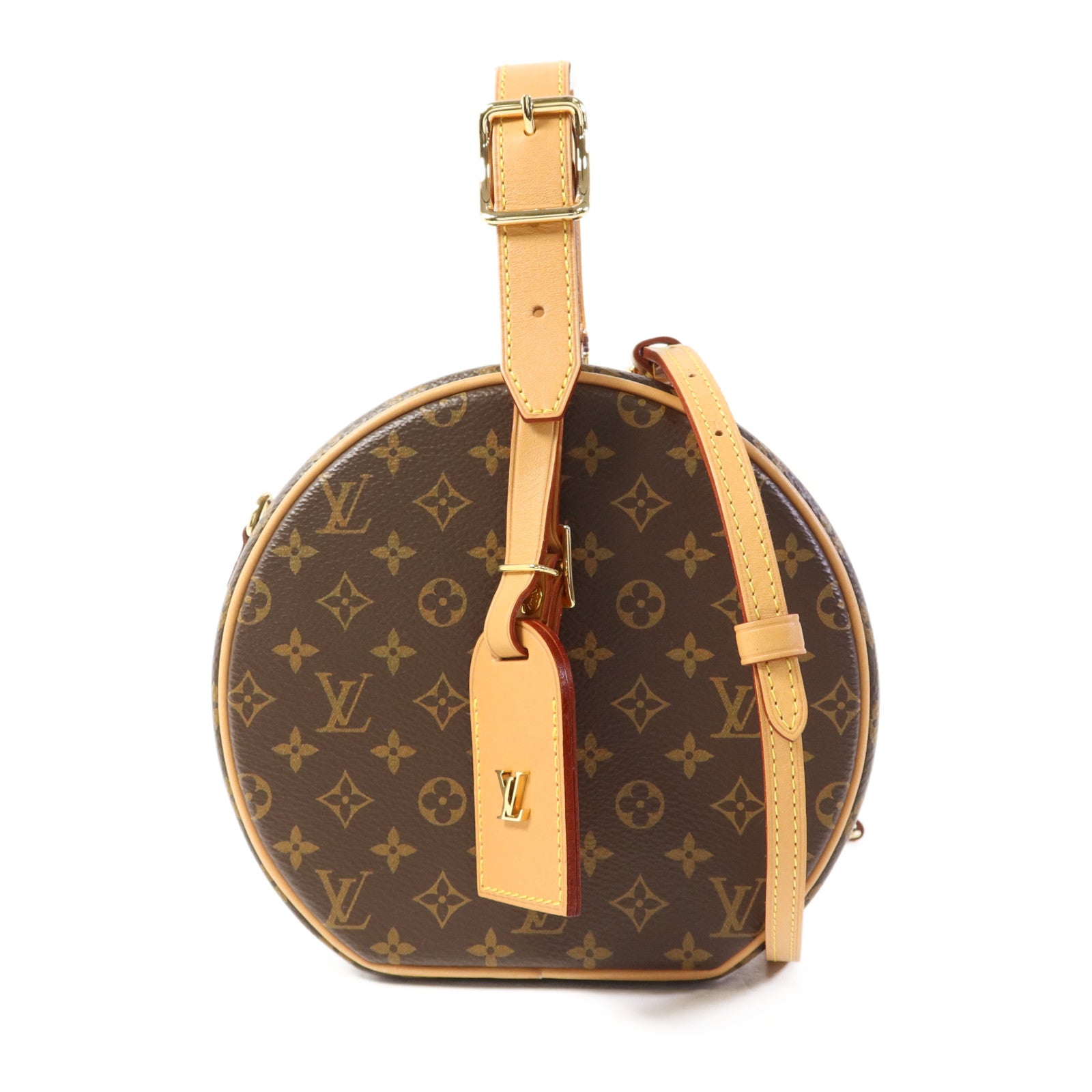 LOUIS VUITTON Monogram Petite Boite Chapeau金扣手挽肩背兩用袋