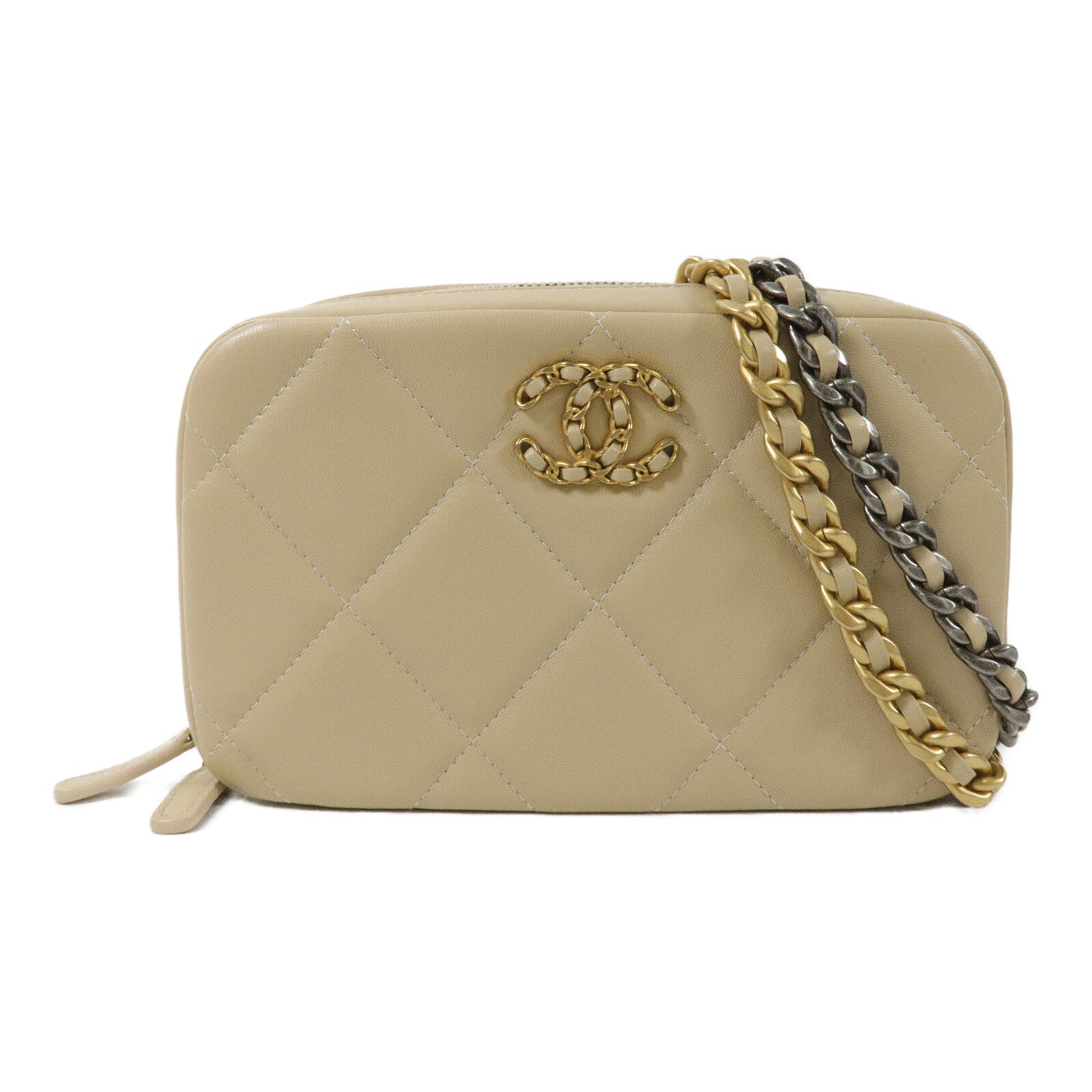 CHANEL 羊皮皮革Chanel 19 Phone Case With Chain鏈帶肩背袋