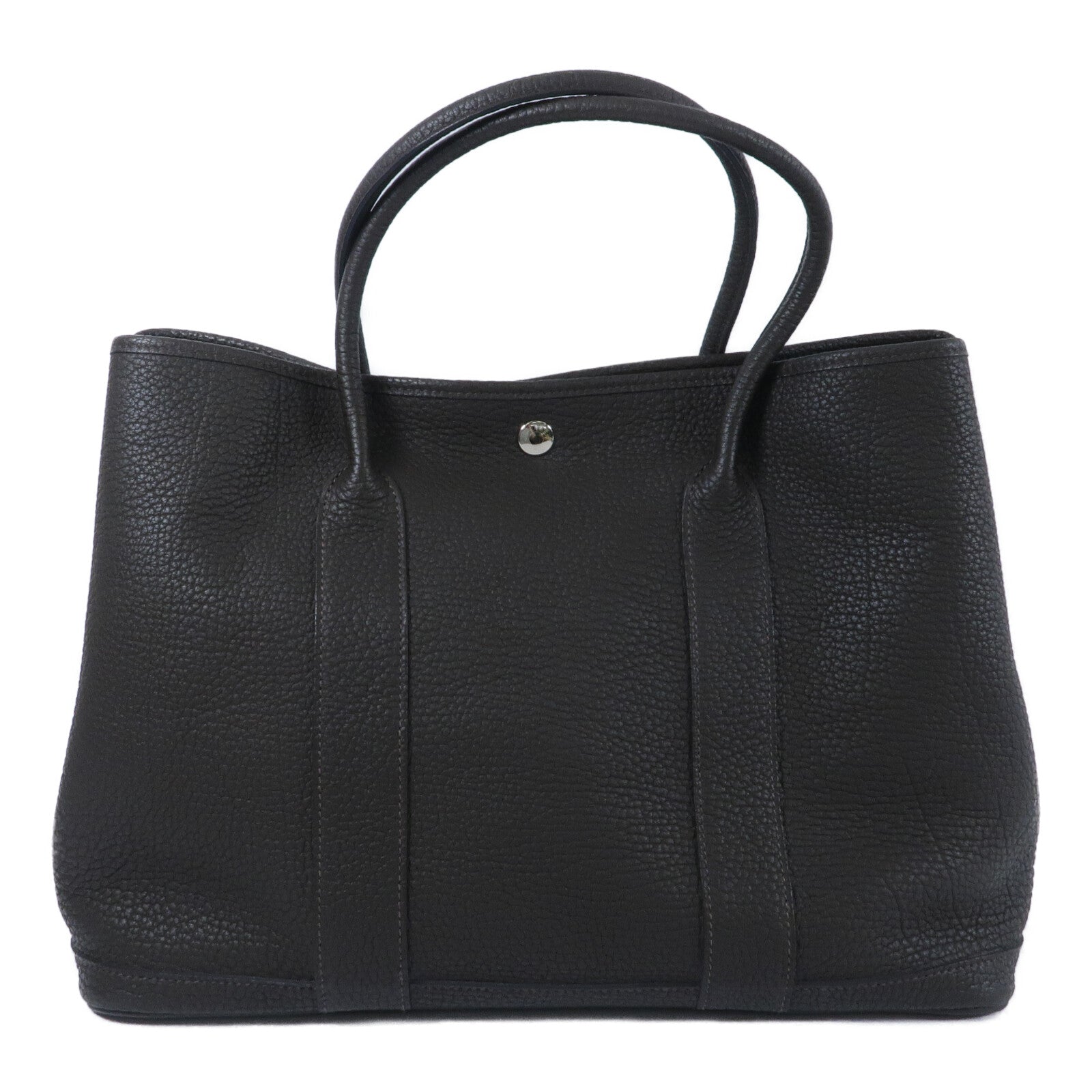 HERMES Negonda皮革Garden Party PM手挽袋Chocolat
