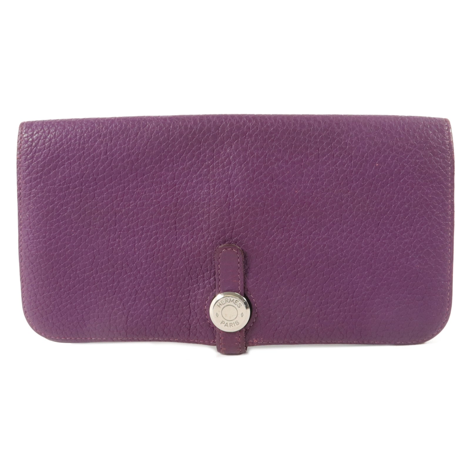 HERMES Togo皮革Dogon GM長錢包Ultraviolet