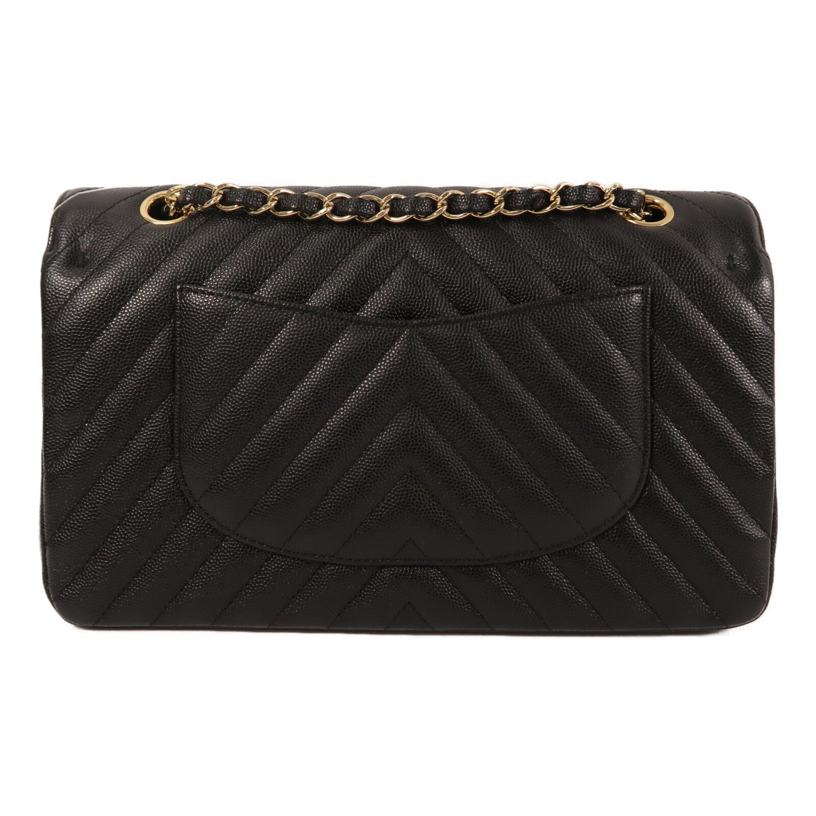 CHANEL 牛皮皮革Classic 25 Chevron鏈帶肩背袋
