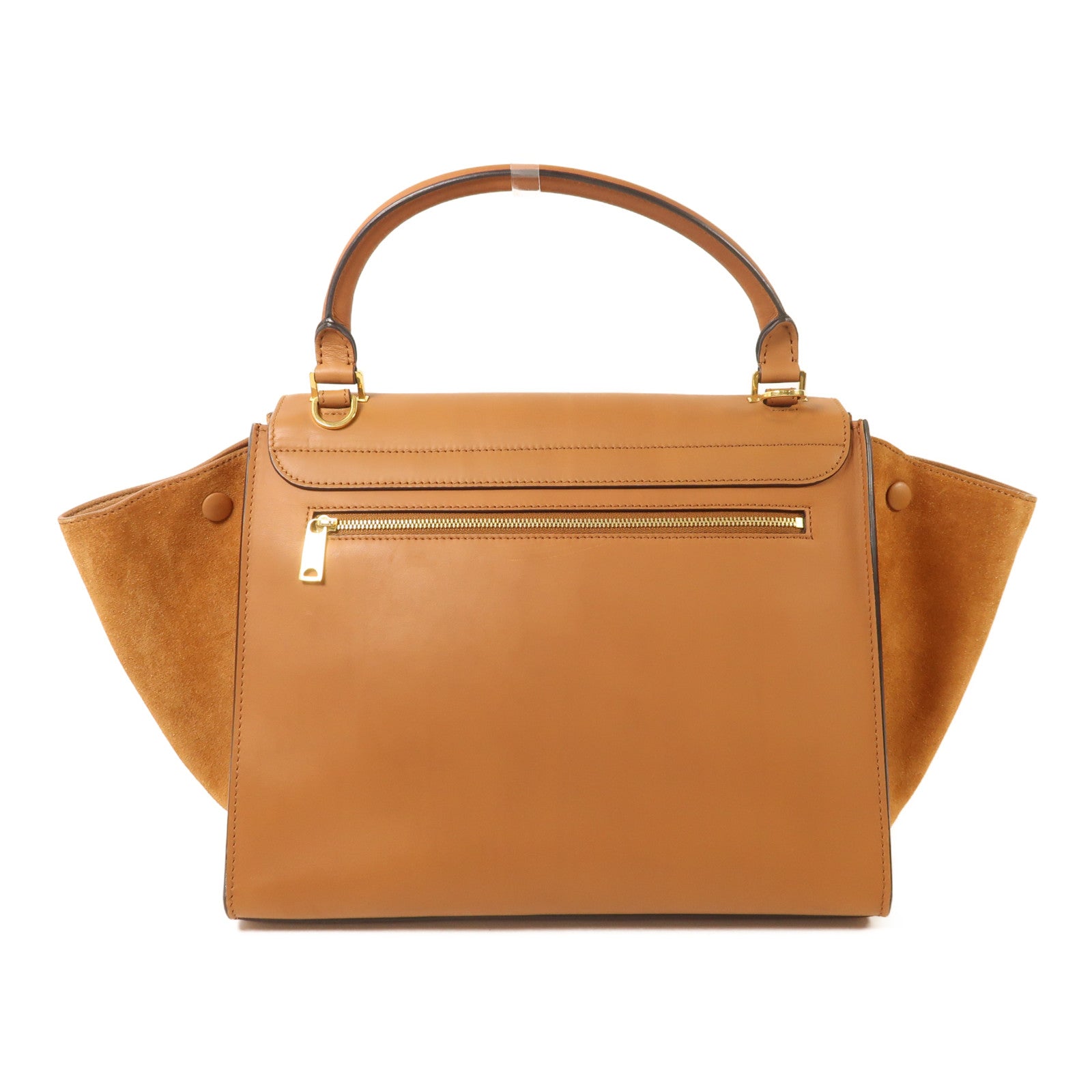 CELINE 牛皮皮革/麂皮皮革Trapeze金扣手挽肩背兩用袋