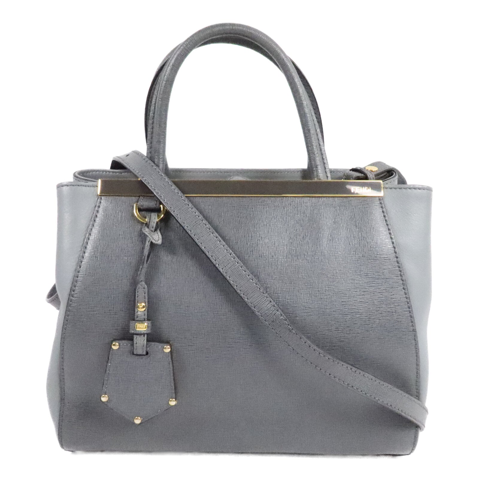 FENDI 牛皮皮革2 Jours Bag Small手挽肩背兩用袋