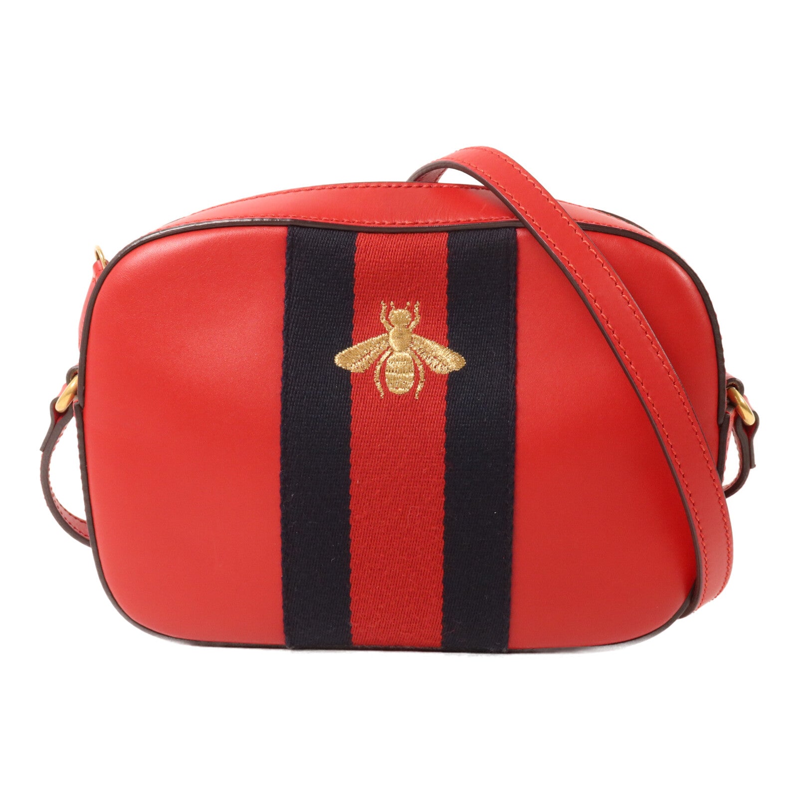 GUCCI 牛皮皮革Web Sherry Line Bee肩背袋