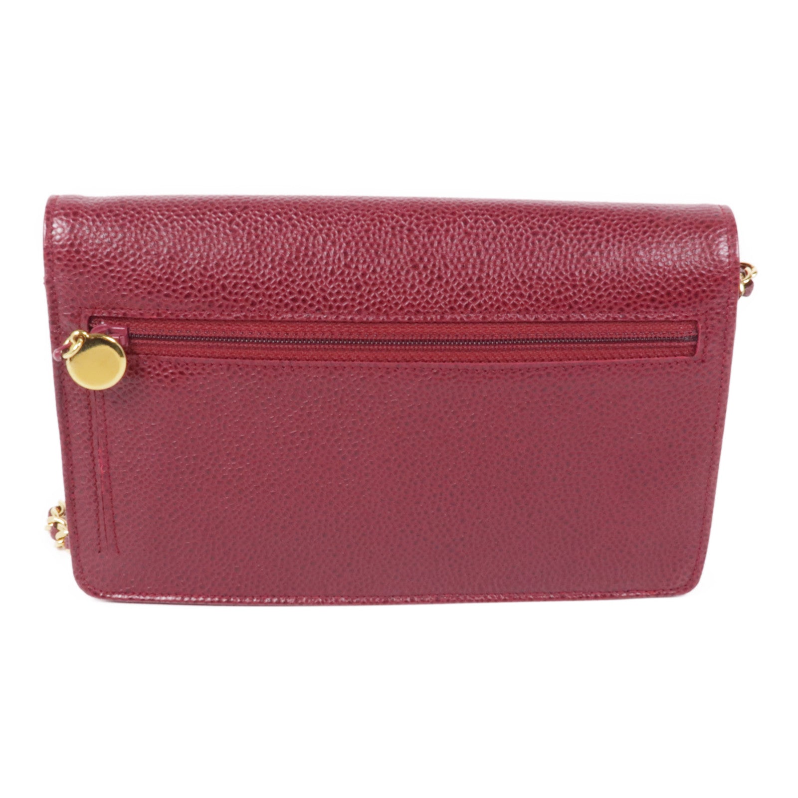 CHANEL 牛皮皮革Wallet On Chain金扣鏈帶肩背袋