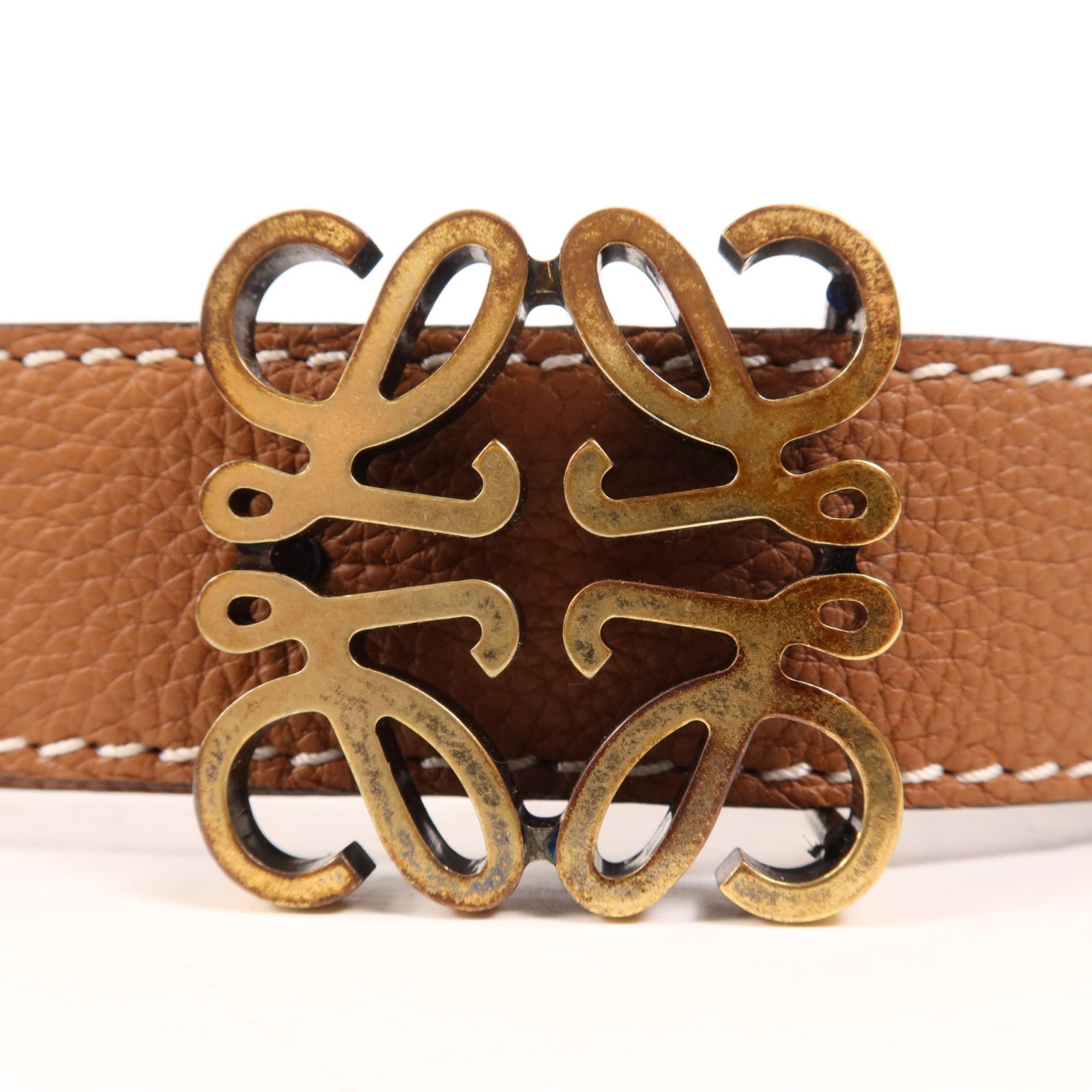 LOEWE 牛皮皮革Belt金扣皮帶