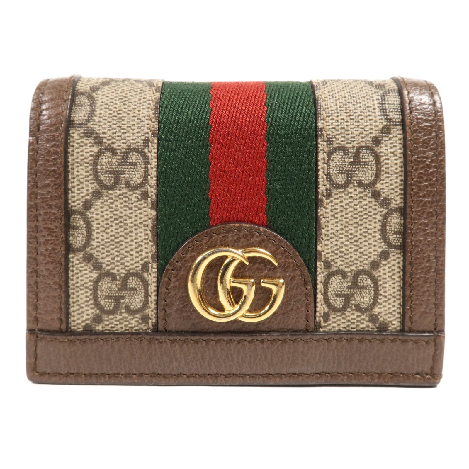 GUCCI 塗層帆布Ophidia GG Wallet金扣錢包