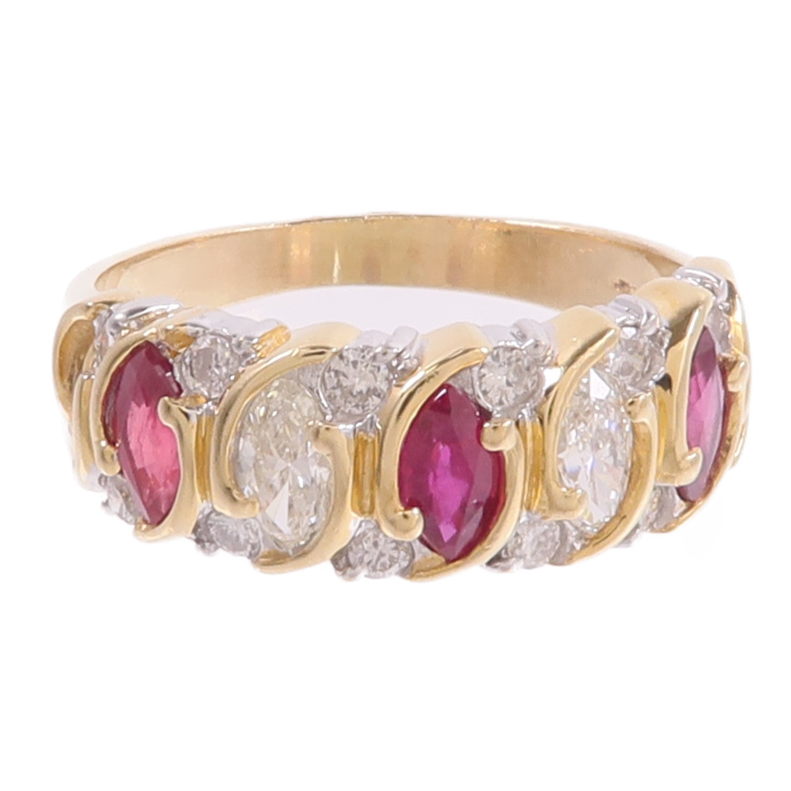 JEWELRY 18K黃金/白金Ruby Diamond Ring紅寶石/鑽石戒指
