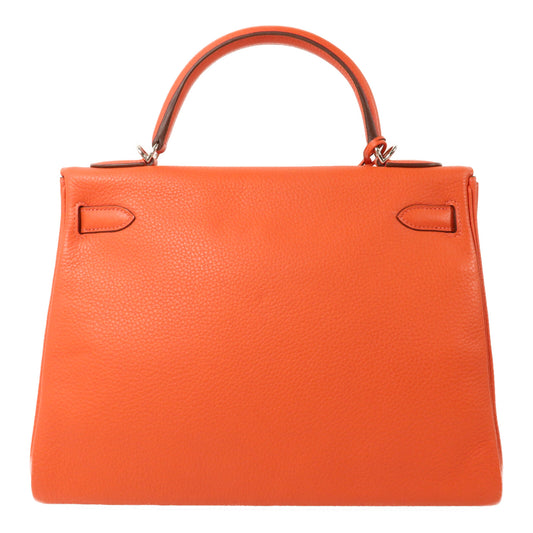 HERMES Clemence皮革Kelly 32手挽肩背兩用袋Rouge Pivoine