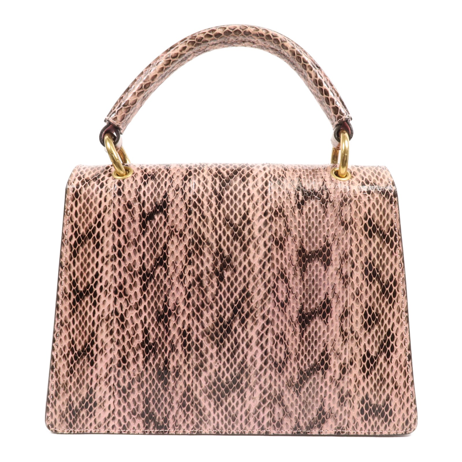 GUCCI 【激減優惠】蛇皮皮革Queen Margaret金扣肩背袋