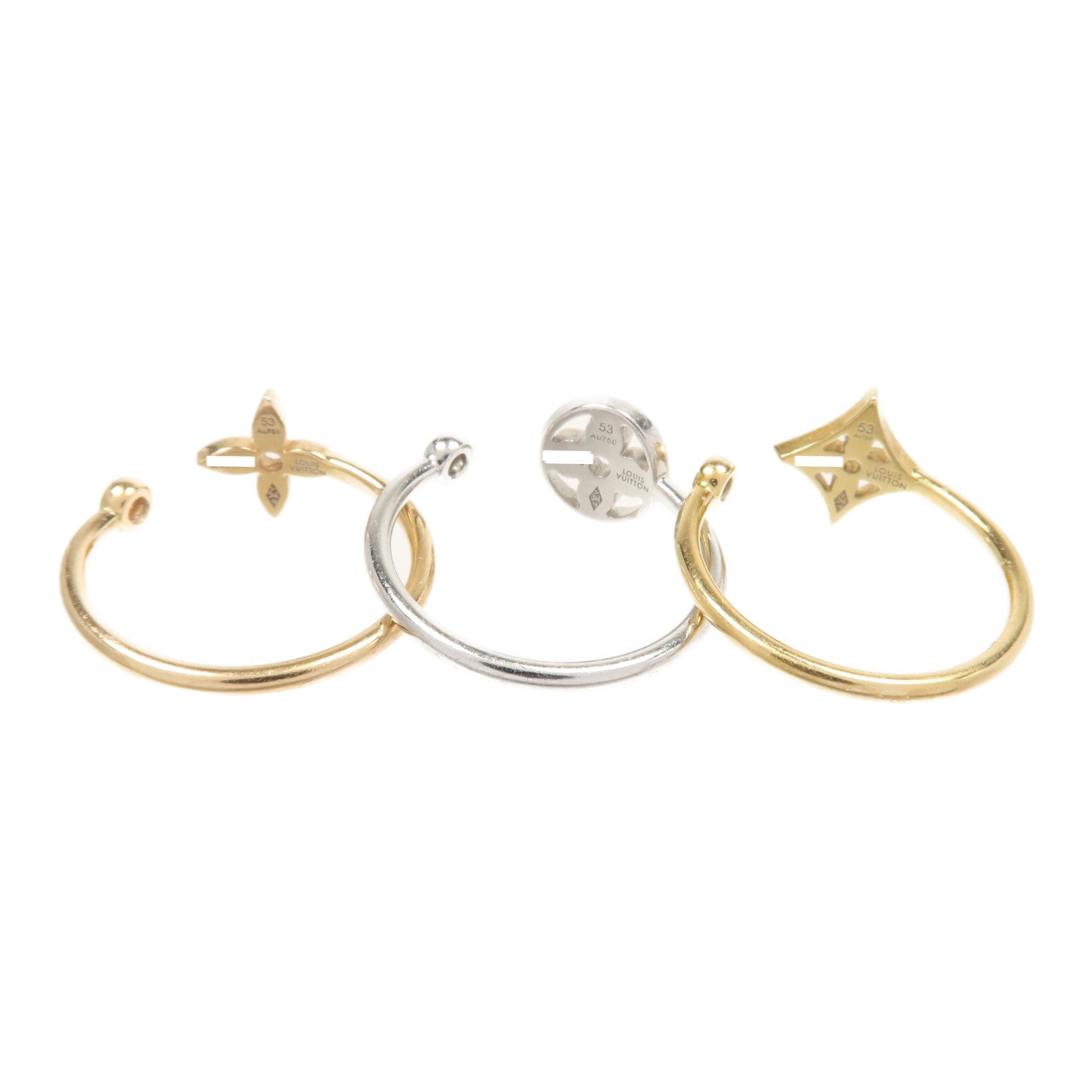 LOUIS VUITTON 18K白金/黃金/玫瑰金Diamond Idylle Blossom Ring鑽石戒指US#6.25