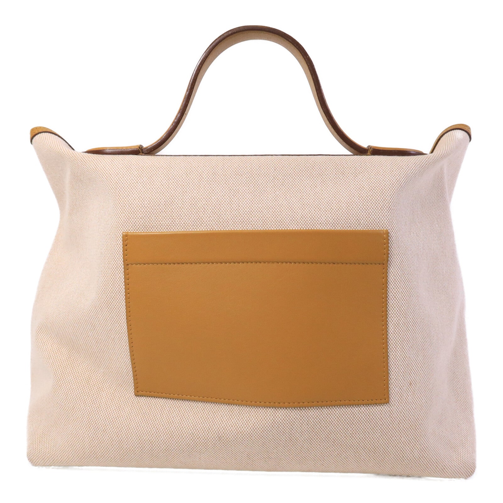 HERMES 帆布/Swift皮革24/24 35CM手挽袋Sesame