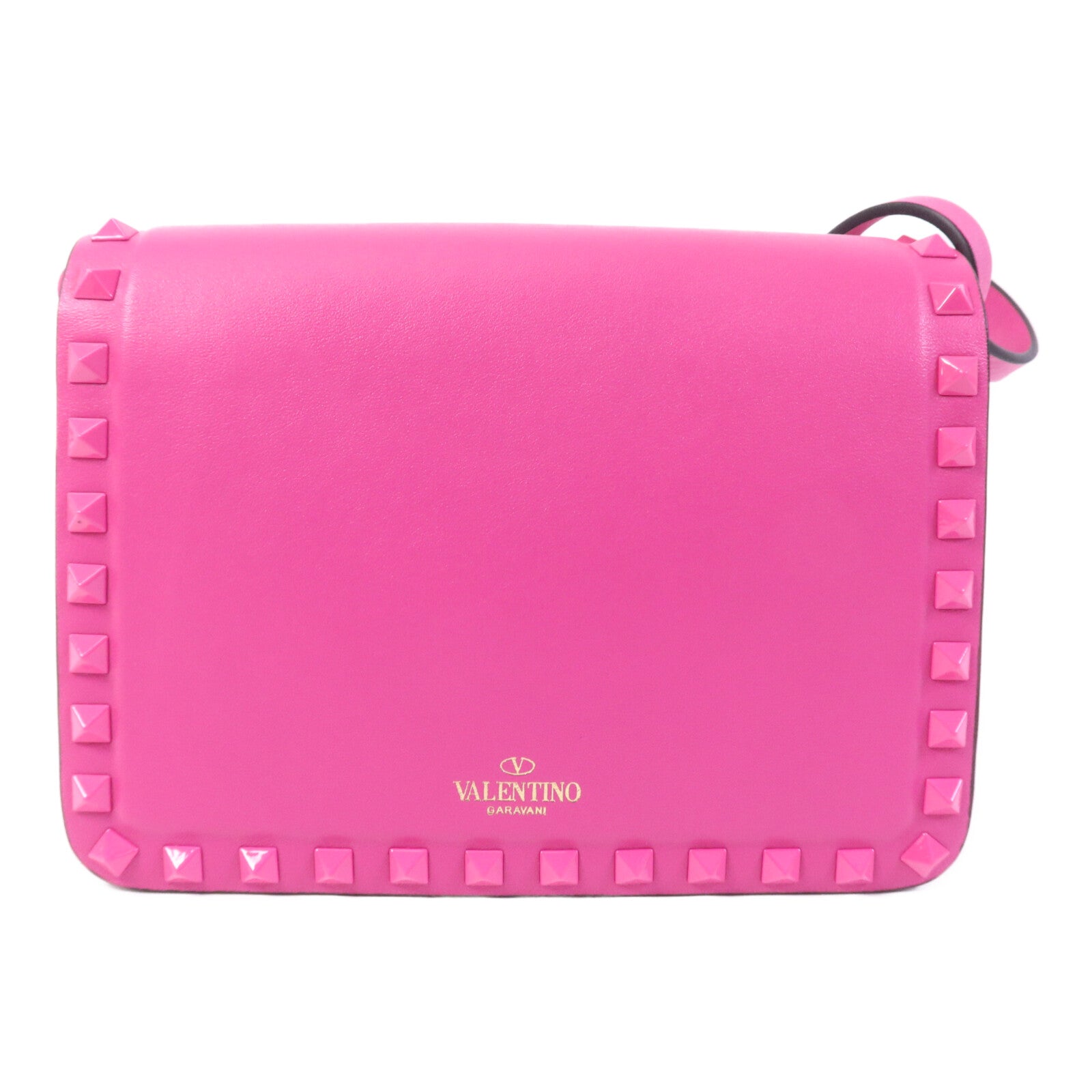 Valentino 牛皮皮革Rockstud 23金扣肩背袋