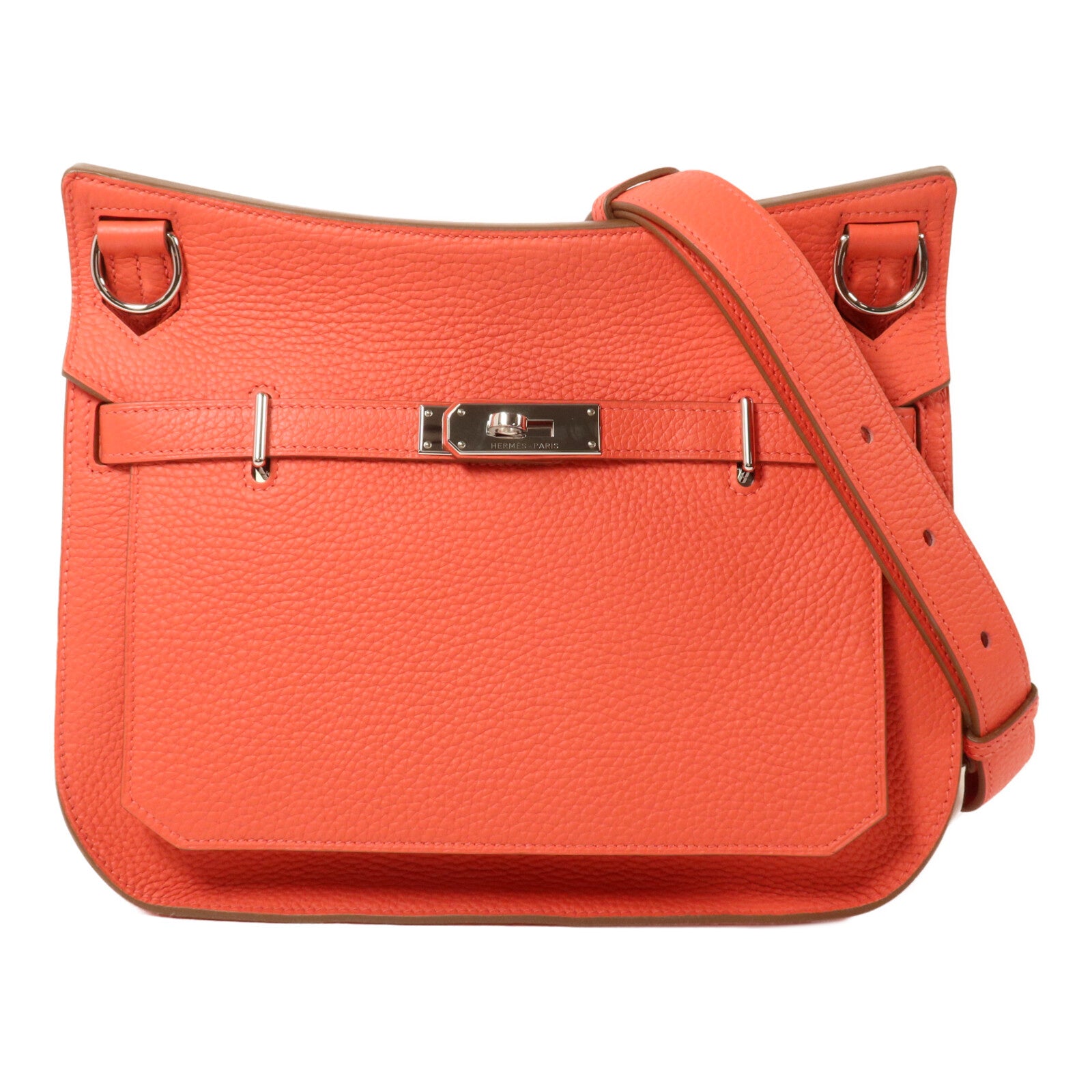 HERMES Clemence皮革Jypsiere 28肩背袋Rose Jaipur