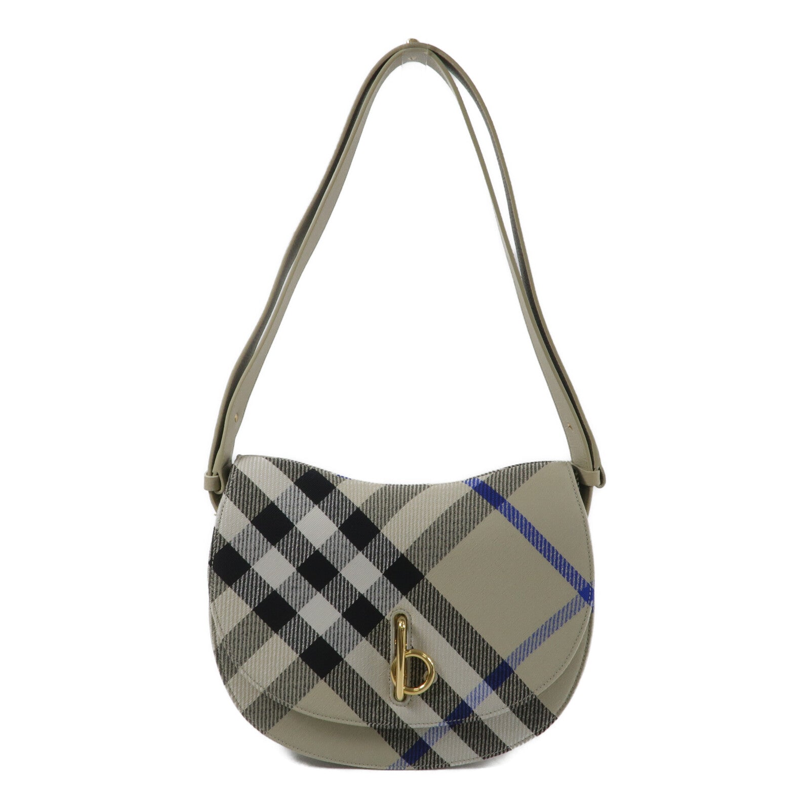 BURBERRY 帆布/牛皮皮革Rocking Horse Bag Medium肩背袋