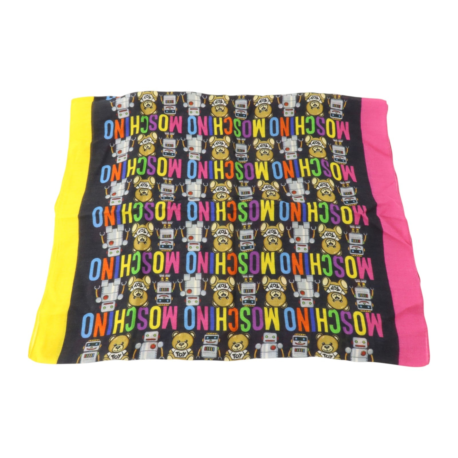 MOSCHINO 莫代爾/羊絨Toy Robot Scarf 145x43cm圍巾