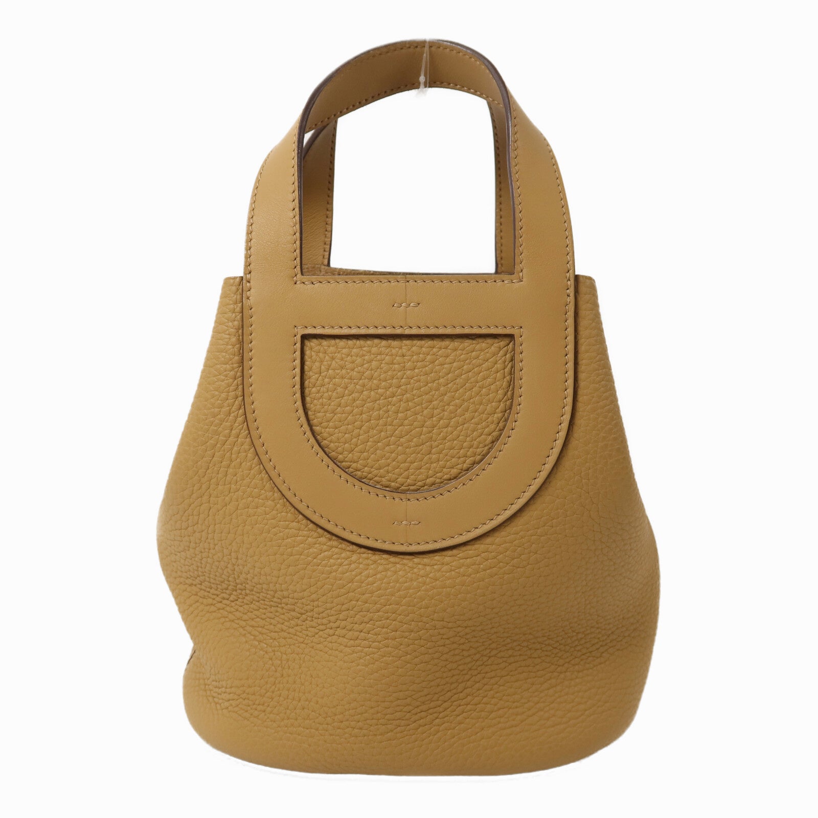 HERMES Clemence皮革In The Loop 18手挽袋Biscuit