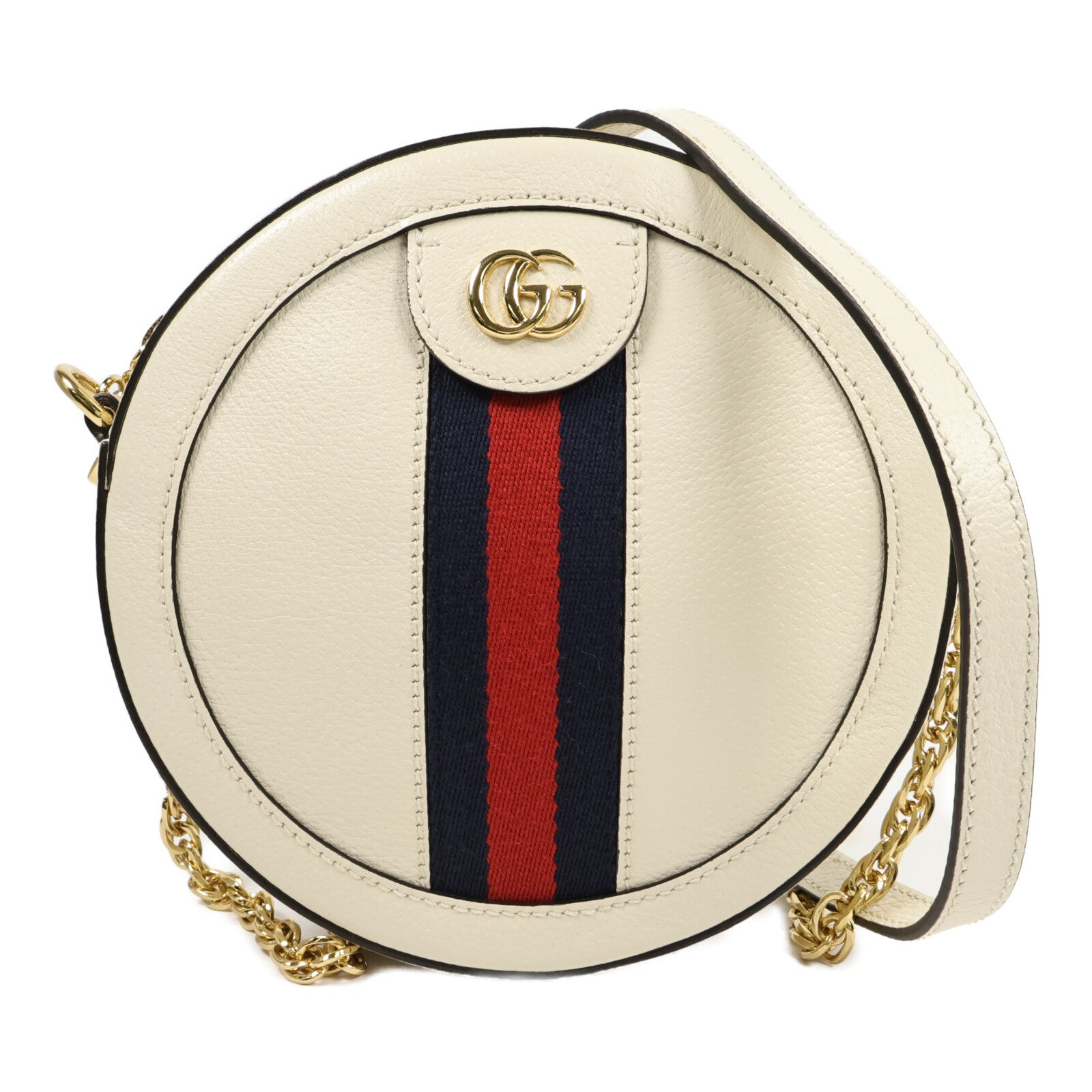 GUCCI 牛皮皮革Ophidia Mini GG Round Bag鏈帶肩背袋