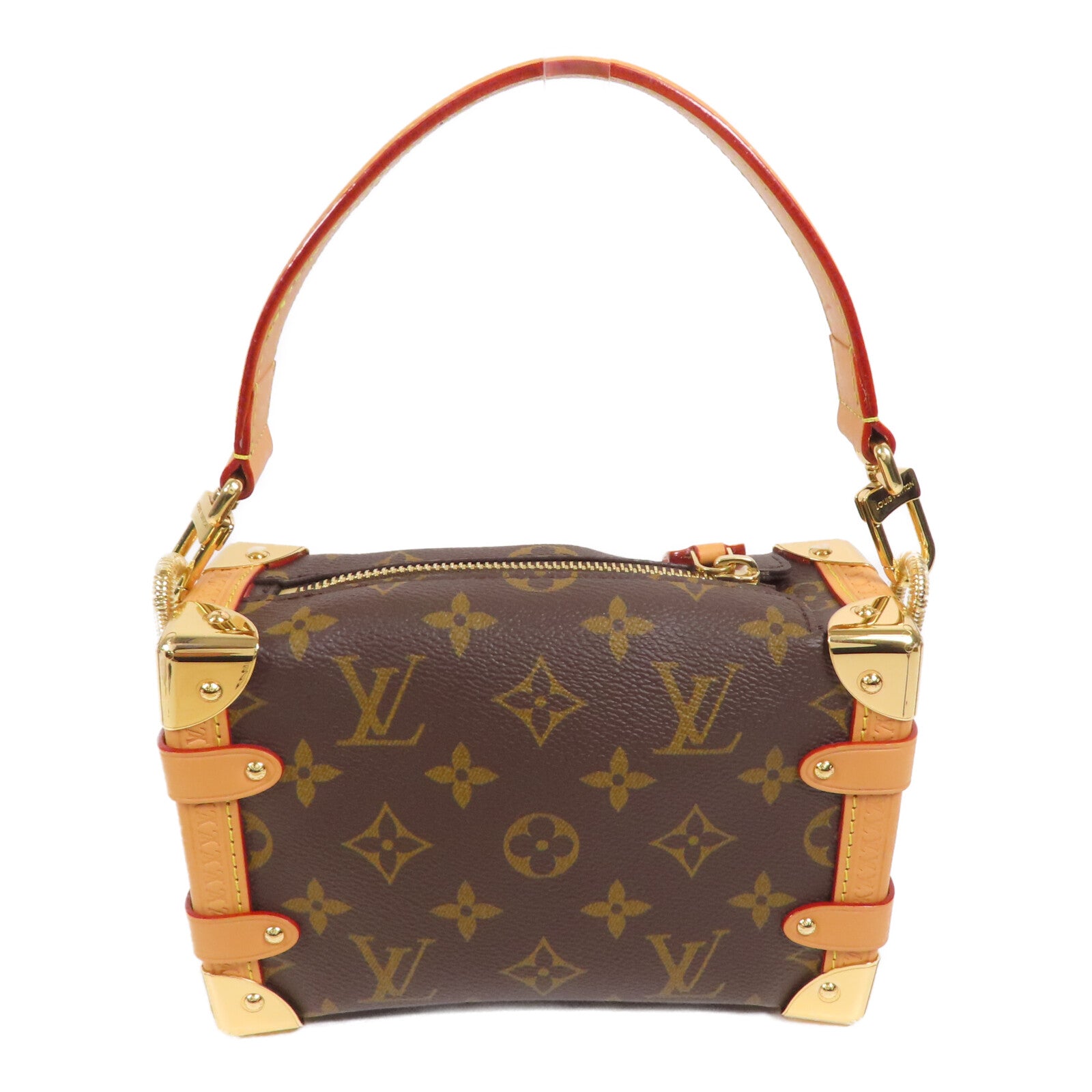 LOUIS VUITTON Monogram Side Trunk PM金扣手挽肩背兩用袋