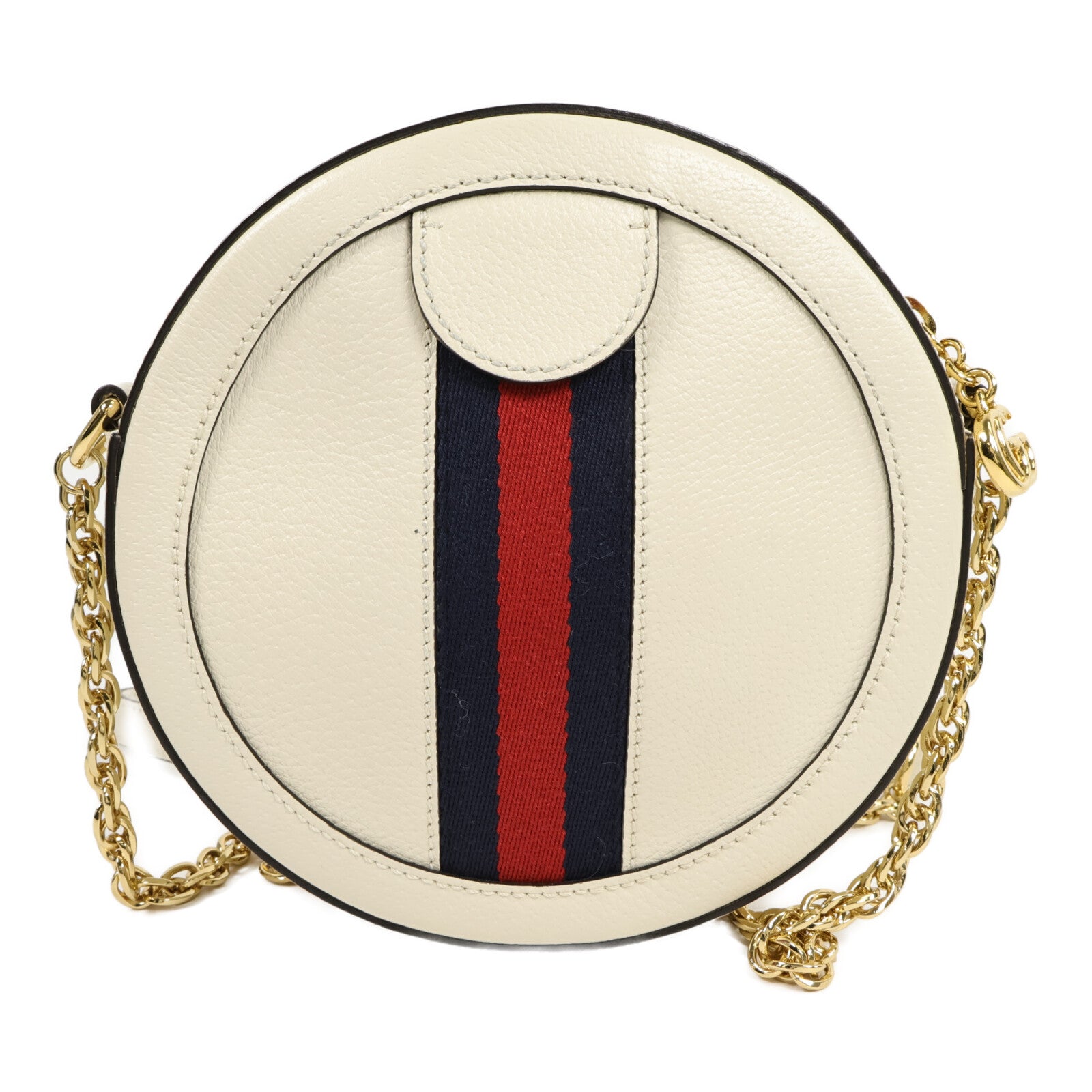 GUCCI 牛皮皮革Ophidia Mini GG Round Bag鏈帶肩背袋