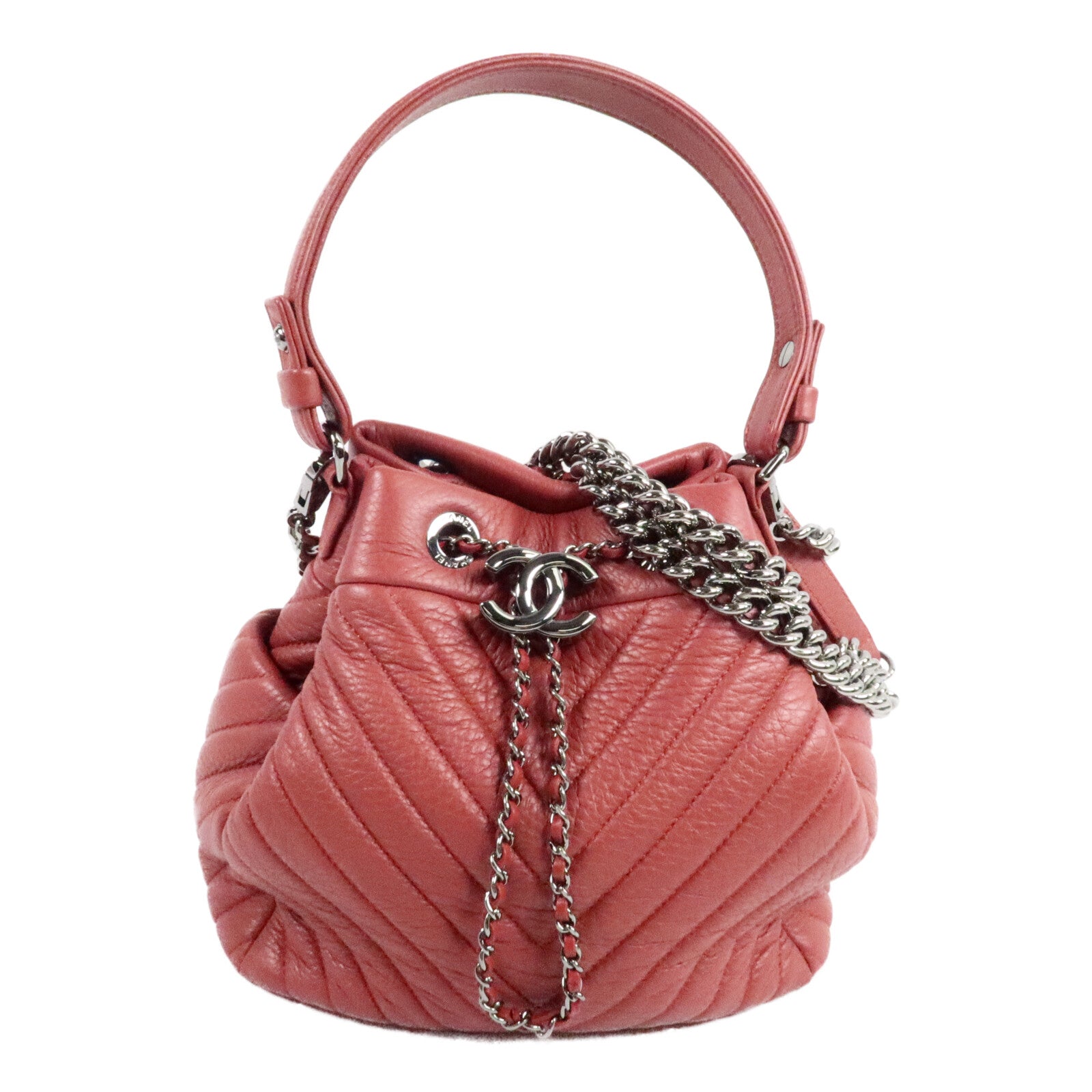 CHANEL 鹿皮皮革Bucket Bag手挽肩背兩用袋