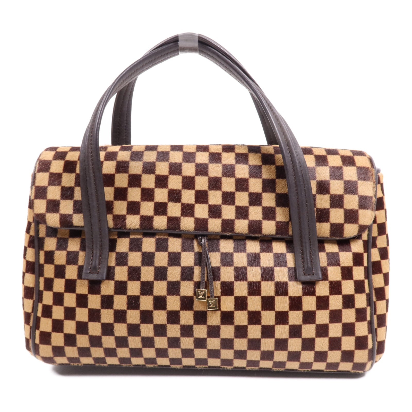 LOUIS VUITTON Damier Sauvage Lionne金扣手挽袋