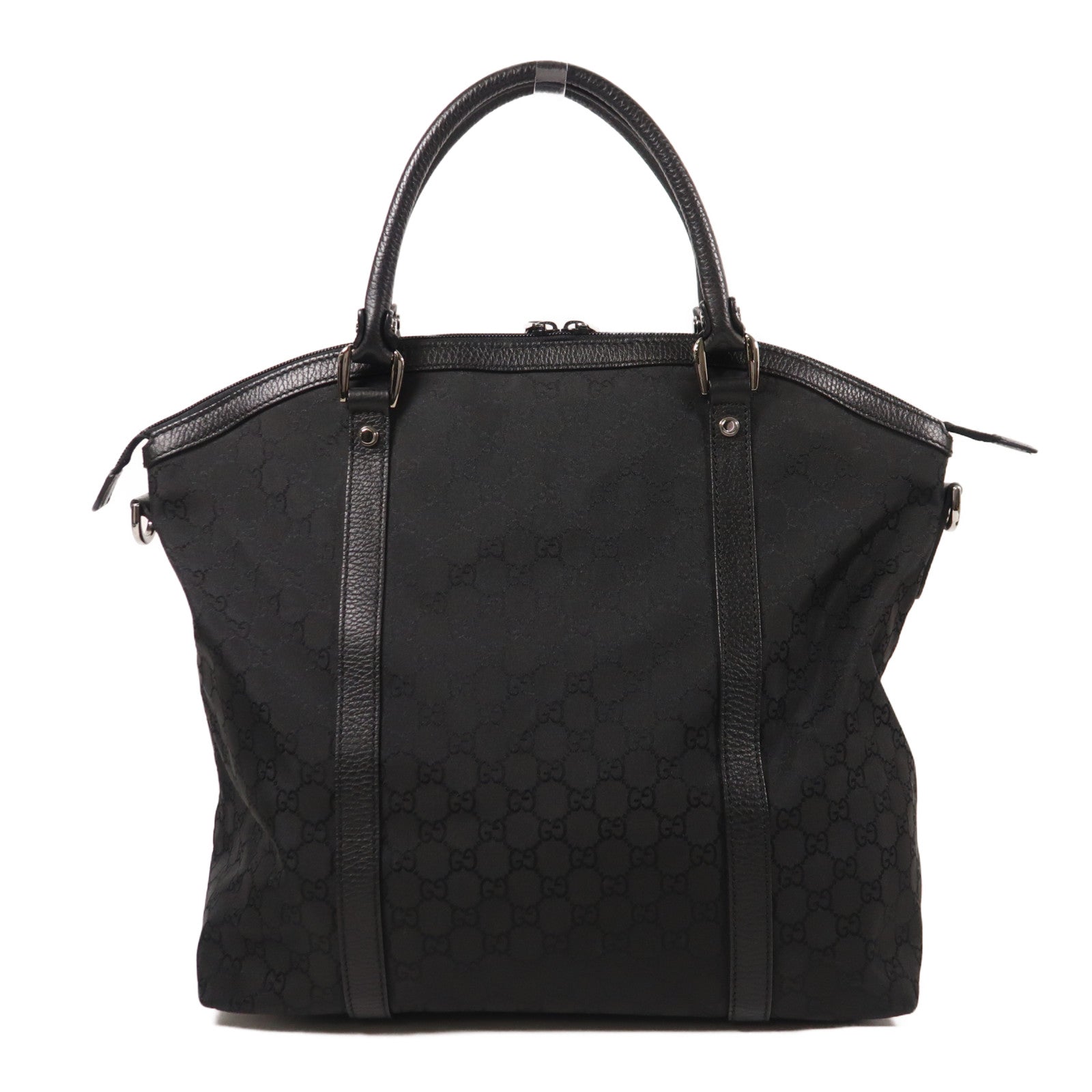 GUCCI 帆布2 Way Shoulder銀扣手挽肩背兩用袋