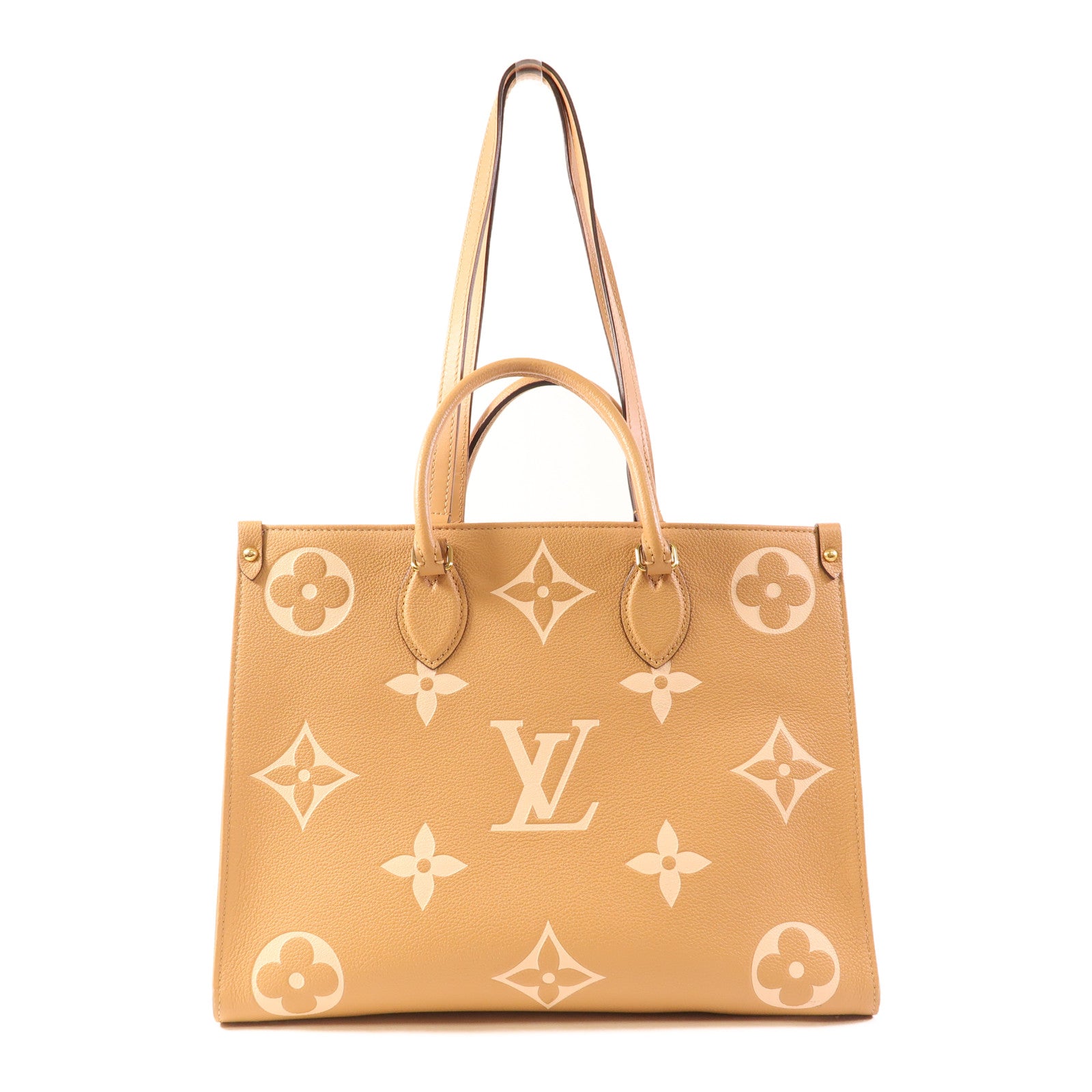 LOUIS VUITTON Monogram Empreinte OnTheGo MM金扣手挽肩背兩用袋