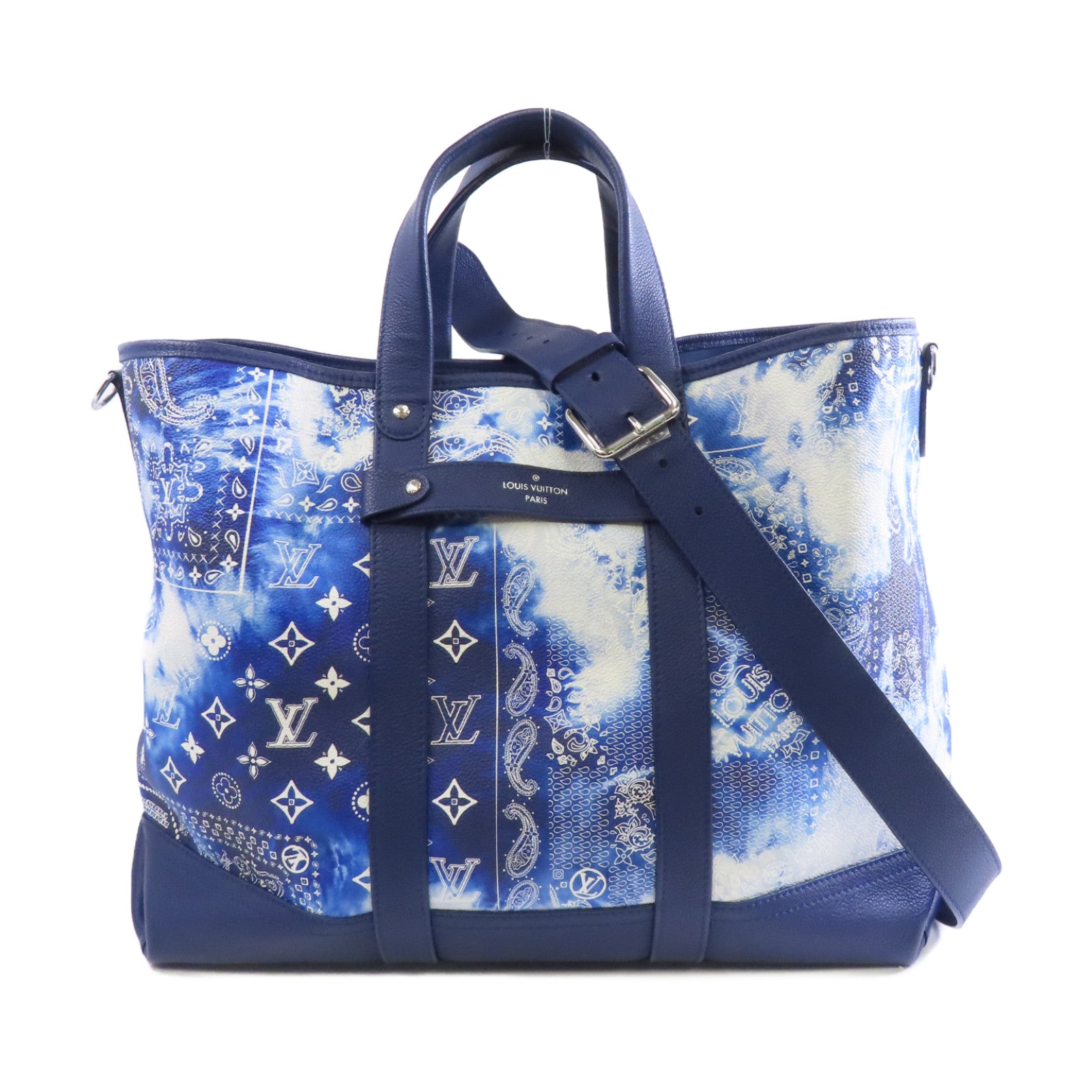 LOUIS VUITTON Monogram Bandana Tote Journey銀扣手挽袋藍色– Brand Off Hong Kong  Online Store