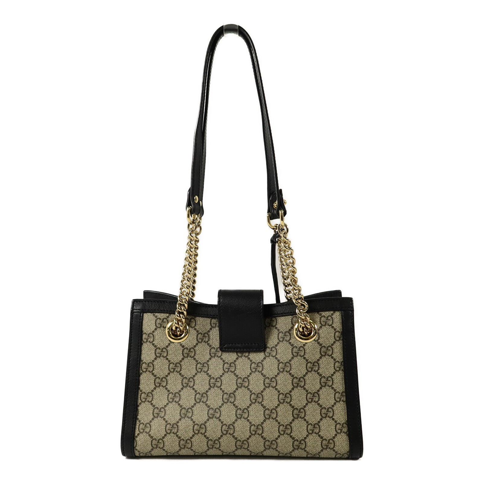 GUCCI 塗層帆布Padlock GG Small鏈帶肩背袋