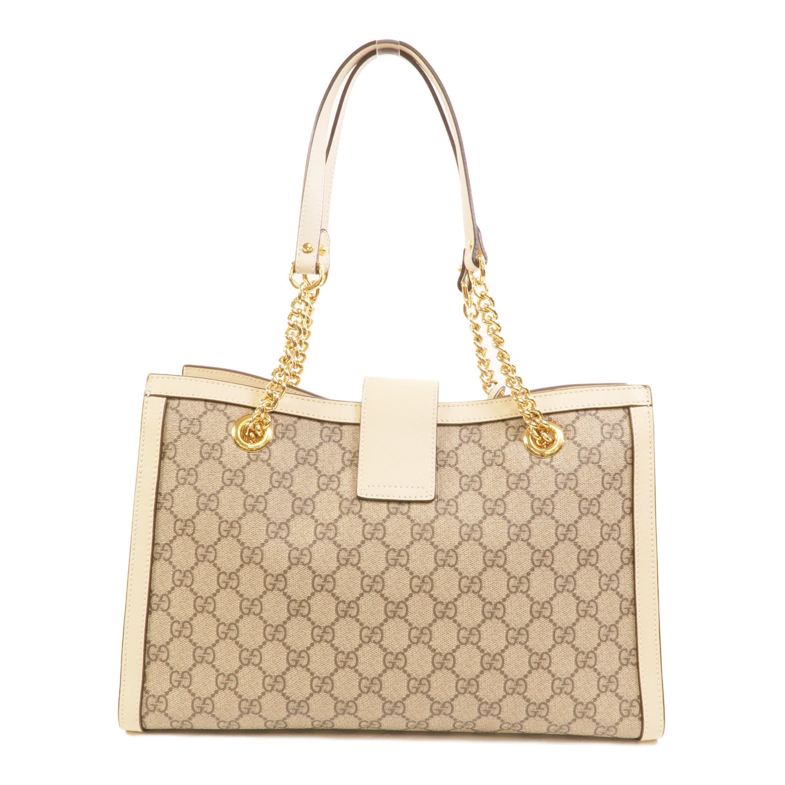 GUCCI 塗層帆布Padlock GG金扣肩背袋