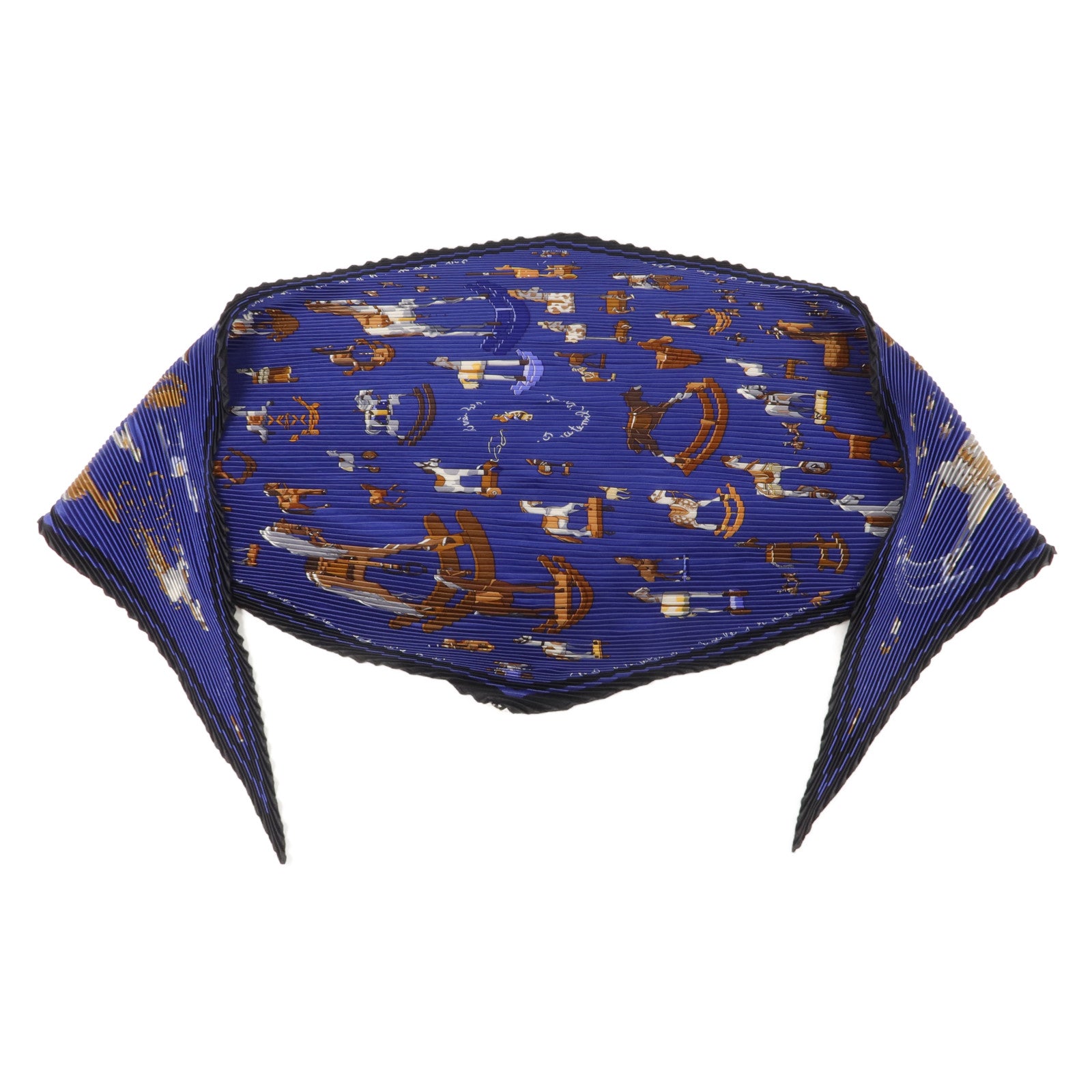 HERMES 絲質Pleated Scarf 130x45cm絲巾