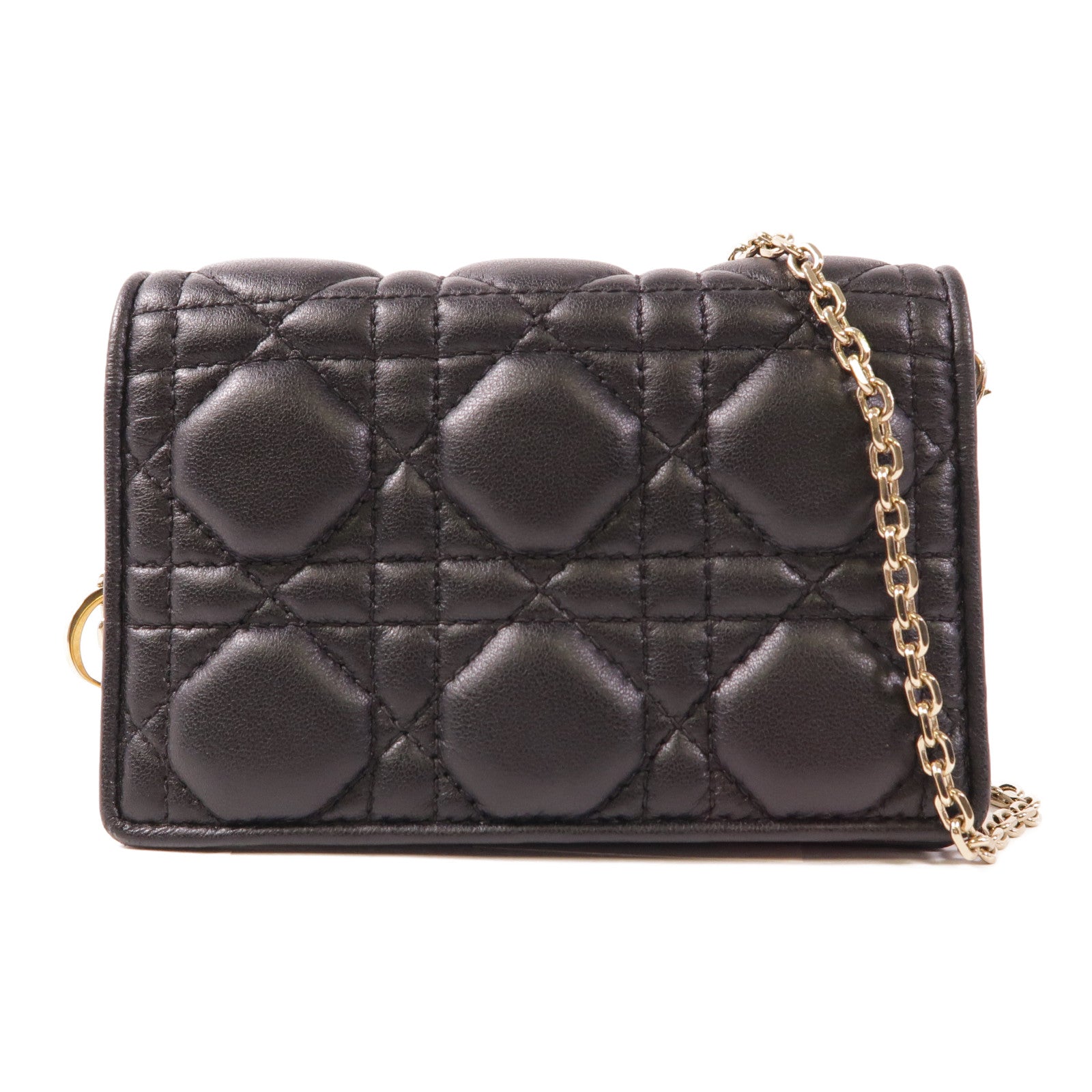 Dior 羊皮皮革Nano Pouch金扣鏈帶肩背袋