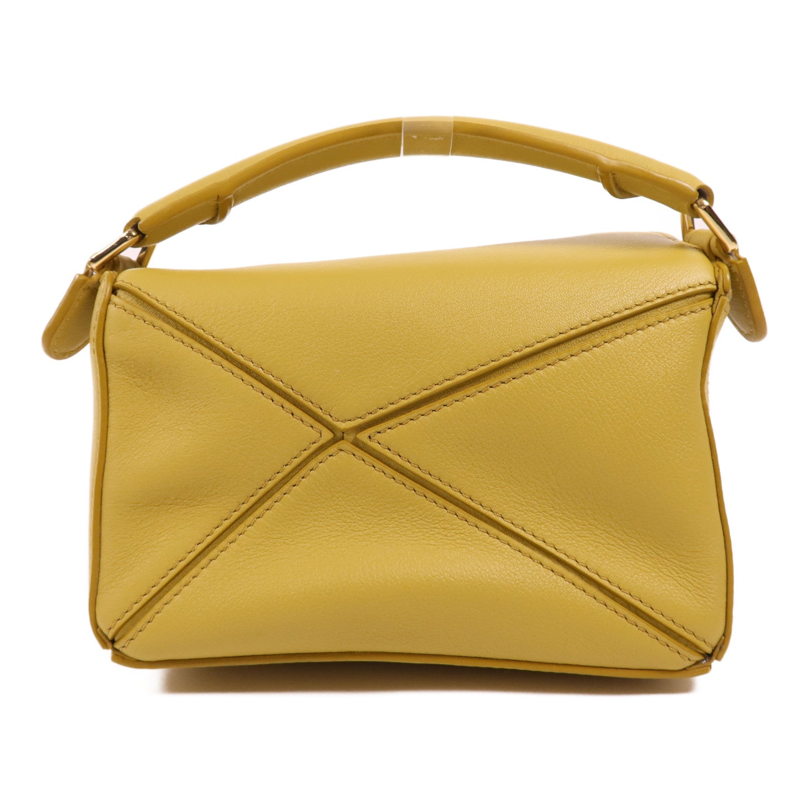 LOEWE 牛皮皮革Mini Puzzle金扣手挽肩背兩用袋