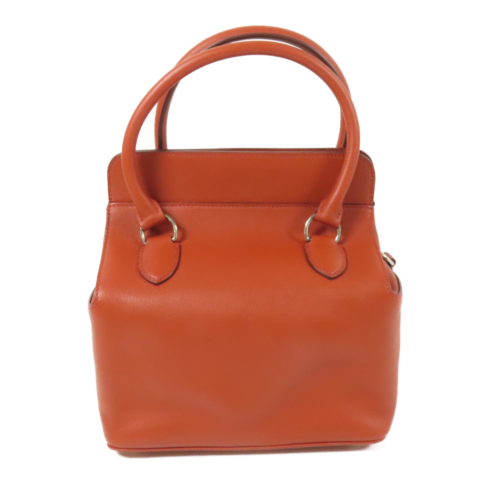 HERMES Evercolor皮革Tool Box 20銀扣手挽肩背兩用袋Brique