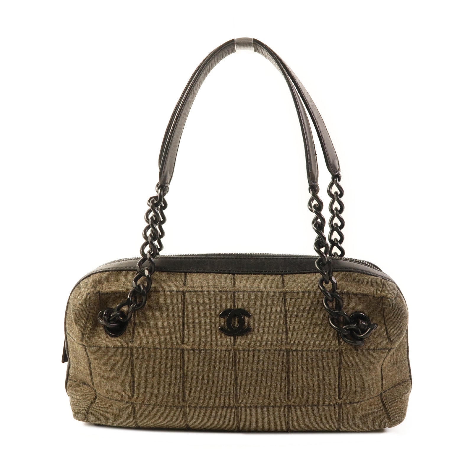 CHANEL 布料Vintage Shoulder Bag鏈帶肩背袋