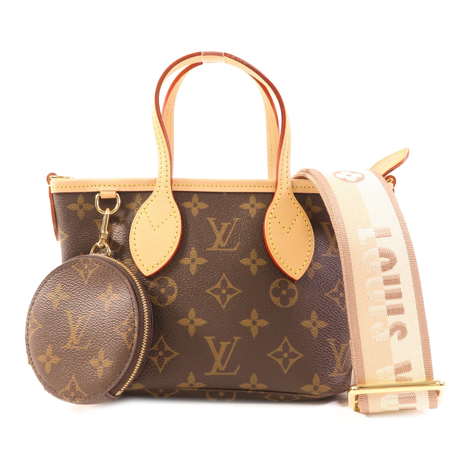 LOUIS VUITTON Monogram Neverfull BB金扣手挽肩背兩用袋
