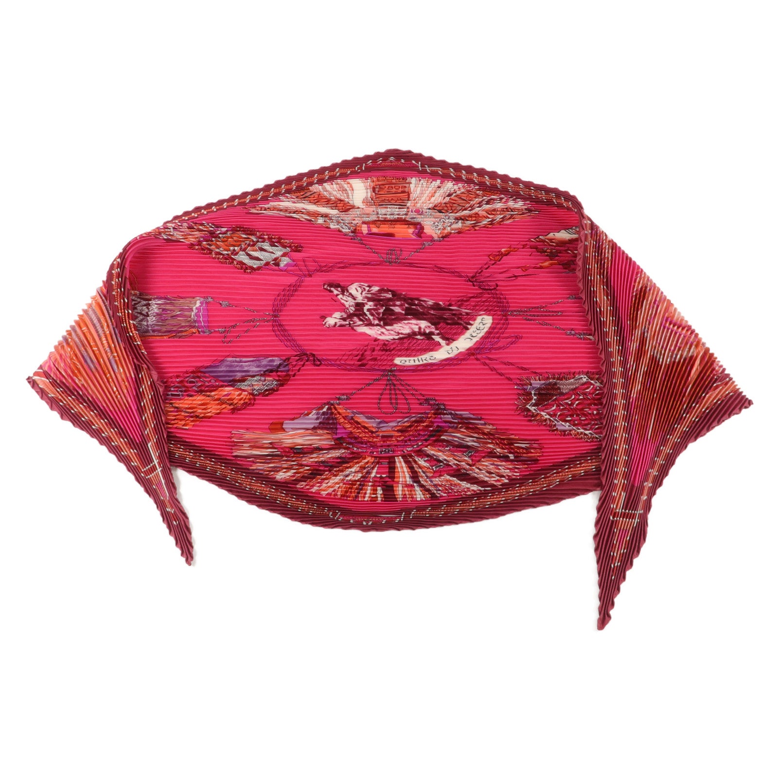 HERMES 絲質Pleated Scarf 130x45cm絲巾
