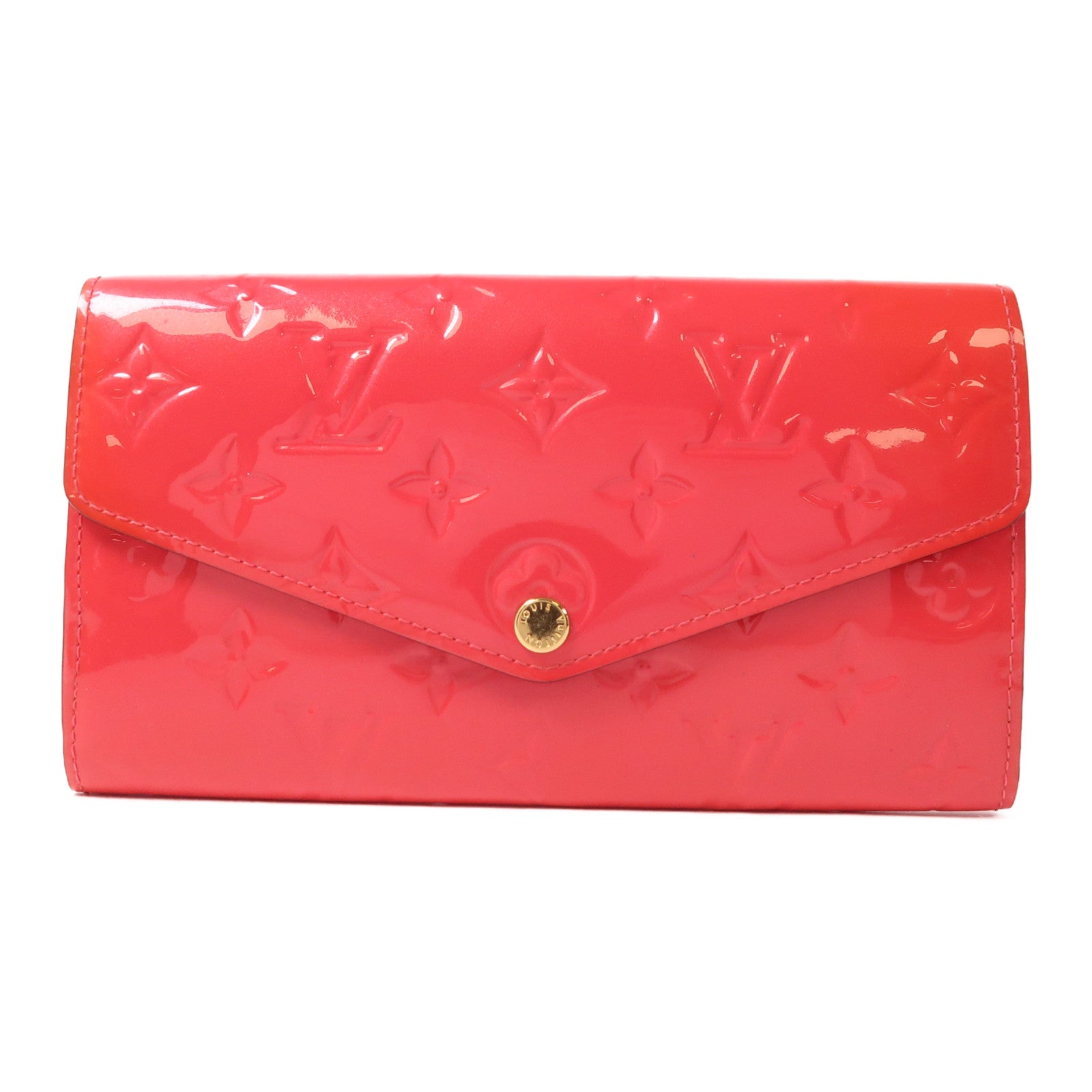 LOUIS VUITTON Monogram Vernis Portefeuille Sarah金扣長錢包