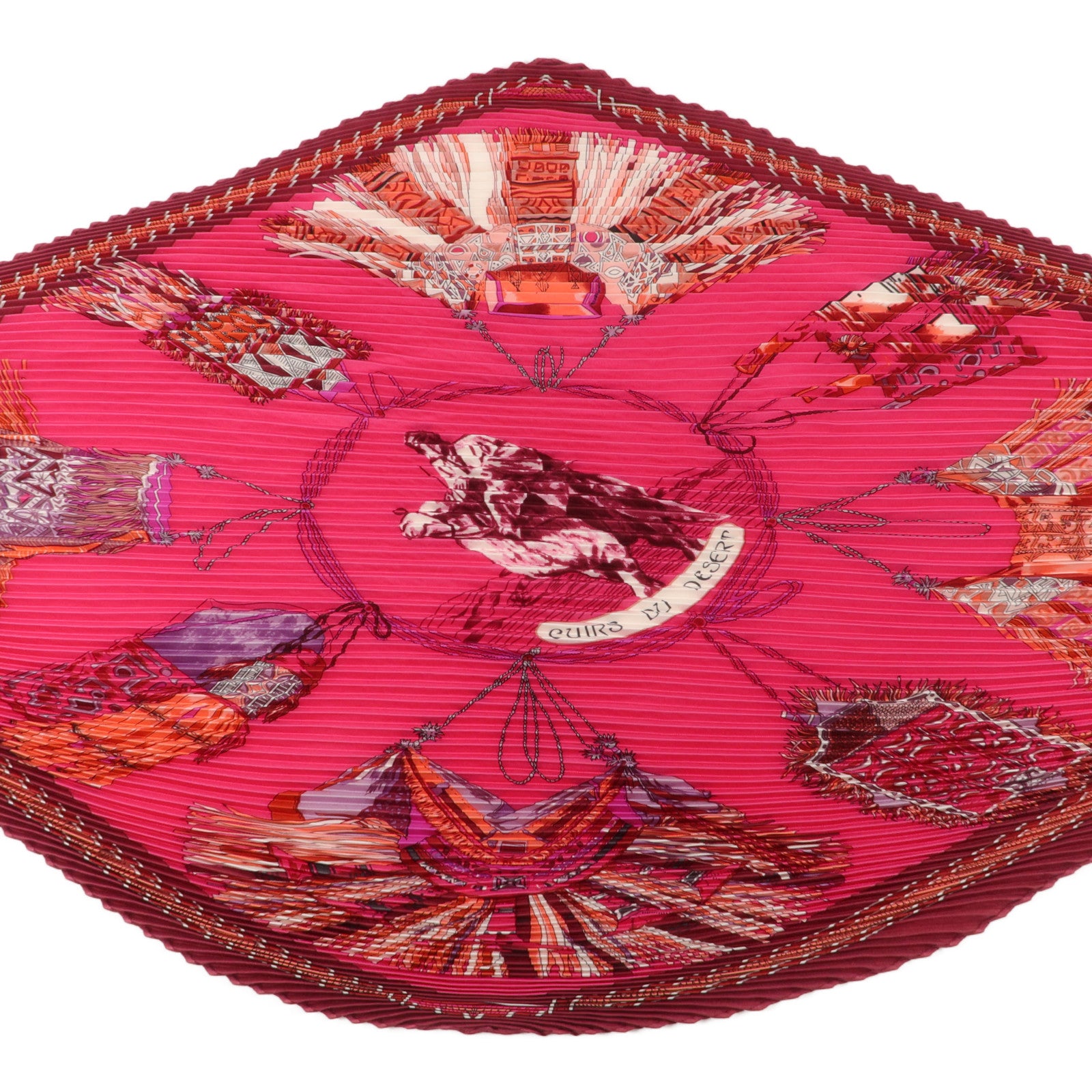 HERMES 絲質Pleated Scarf 130x45cm絲巾