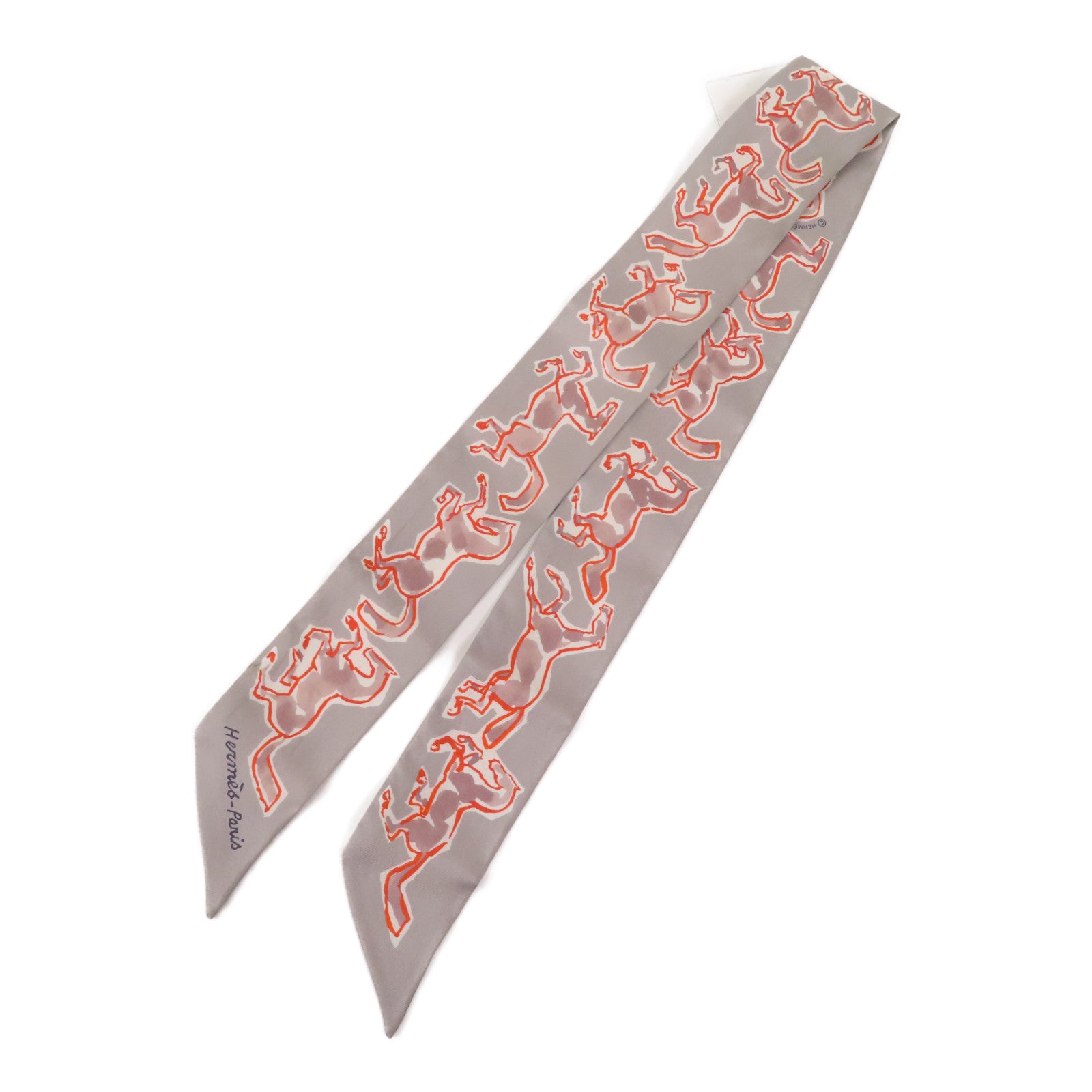 HERMES 【激減優惠】絲質Twilly絲巾