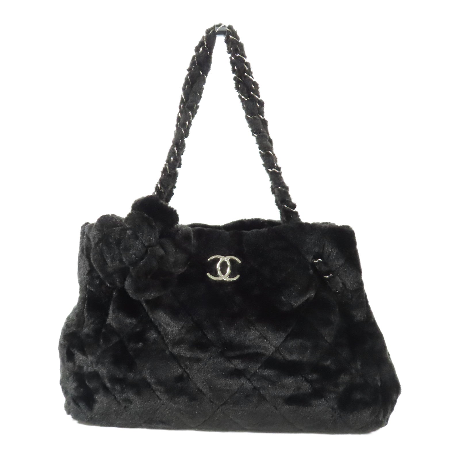 CHANEL【激減優惠】 兎毛Shoulder Bag銀扣肩背袋