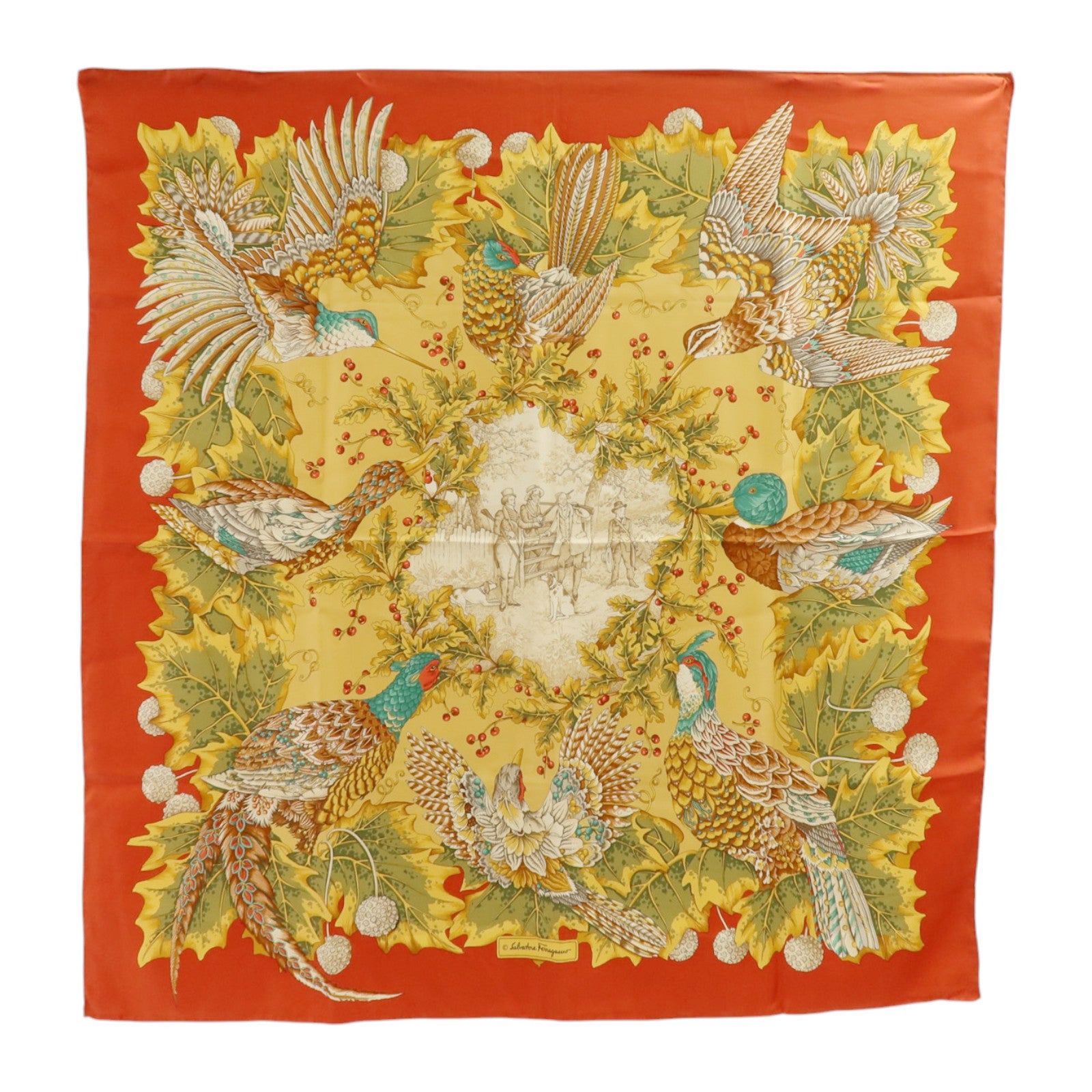 Salvatore Ferragamo 絲質Scarf 90x90cm絲巾