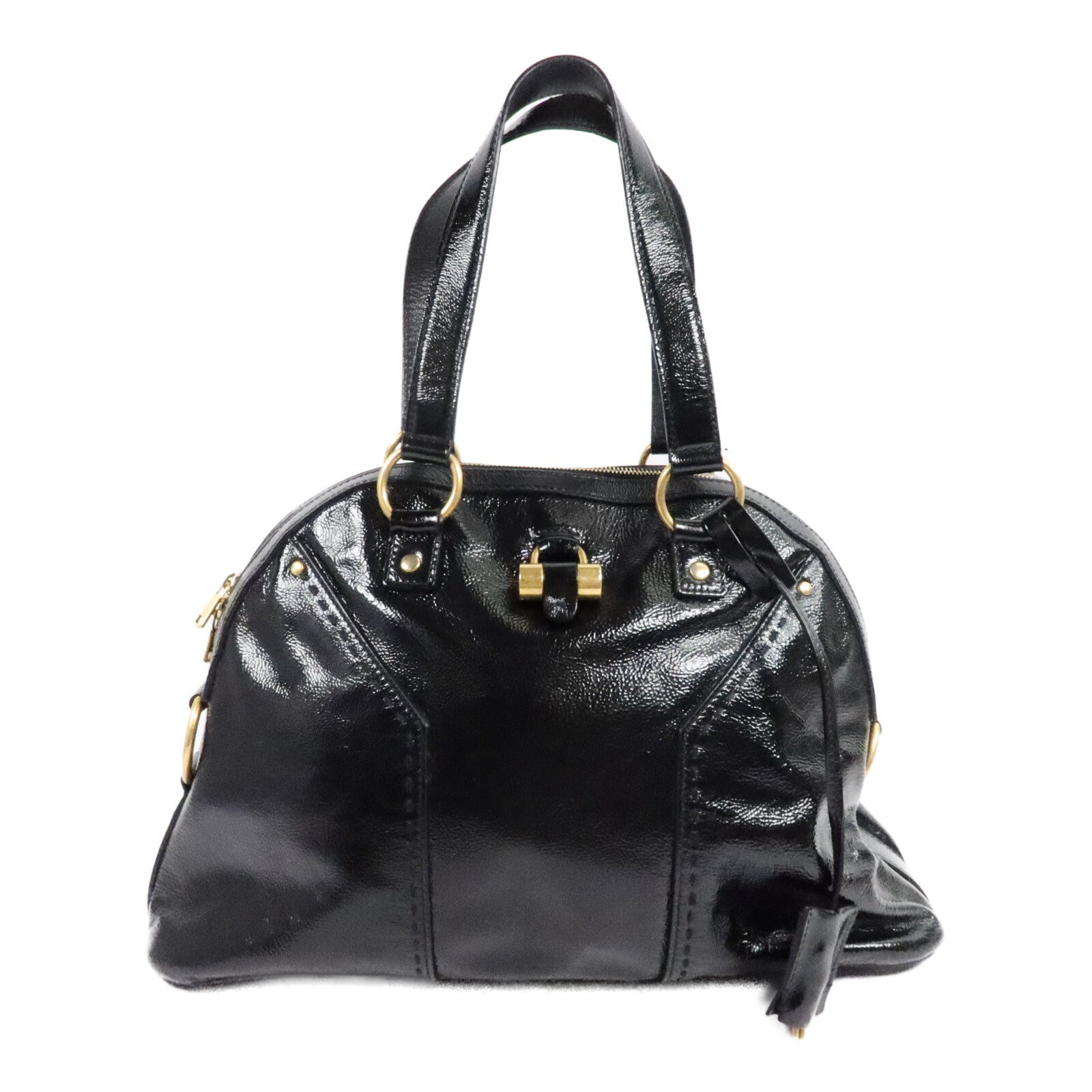YVES SAINT LAURENT 漆皮皮革Muse Bag手挽袋