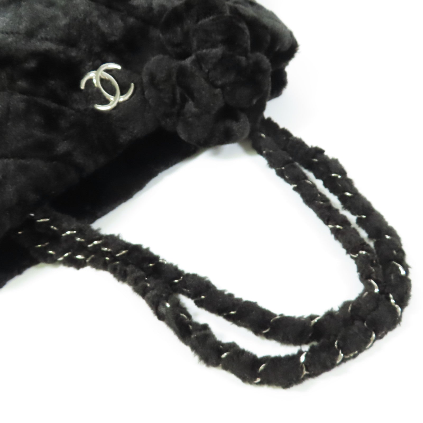 CHANEL【激減優惠】 兎毛Shoulder Bag銀扣肩背袋