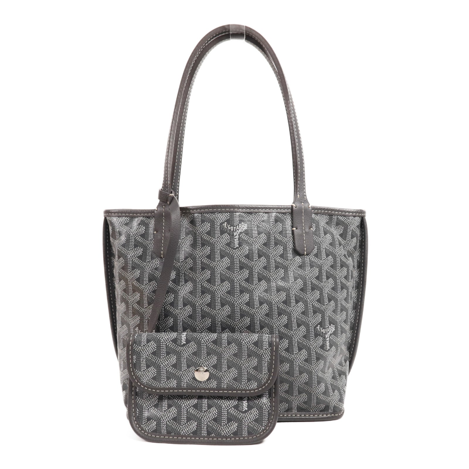 GOYARD 塗層帆布Anjou Mini銀扣手挽袋
