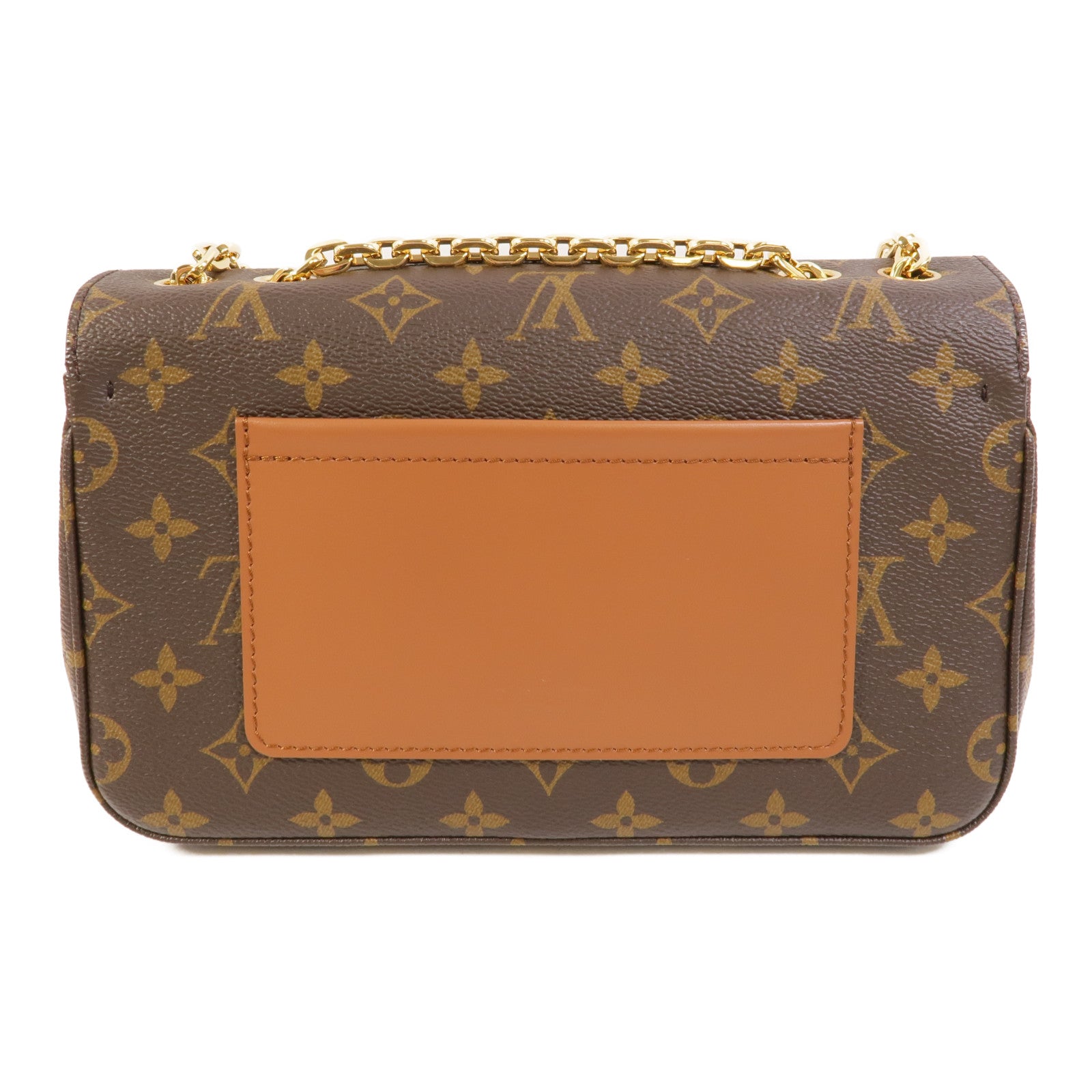 LOUIS VUITTON Monogram Marceau金扣鏈帶肩背袋棕色