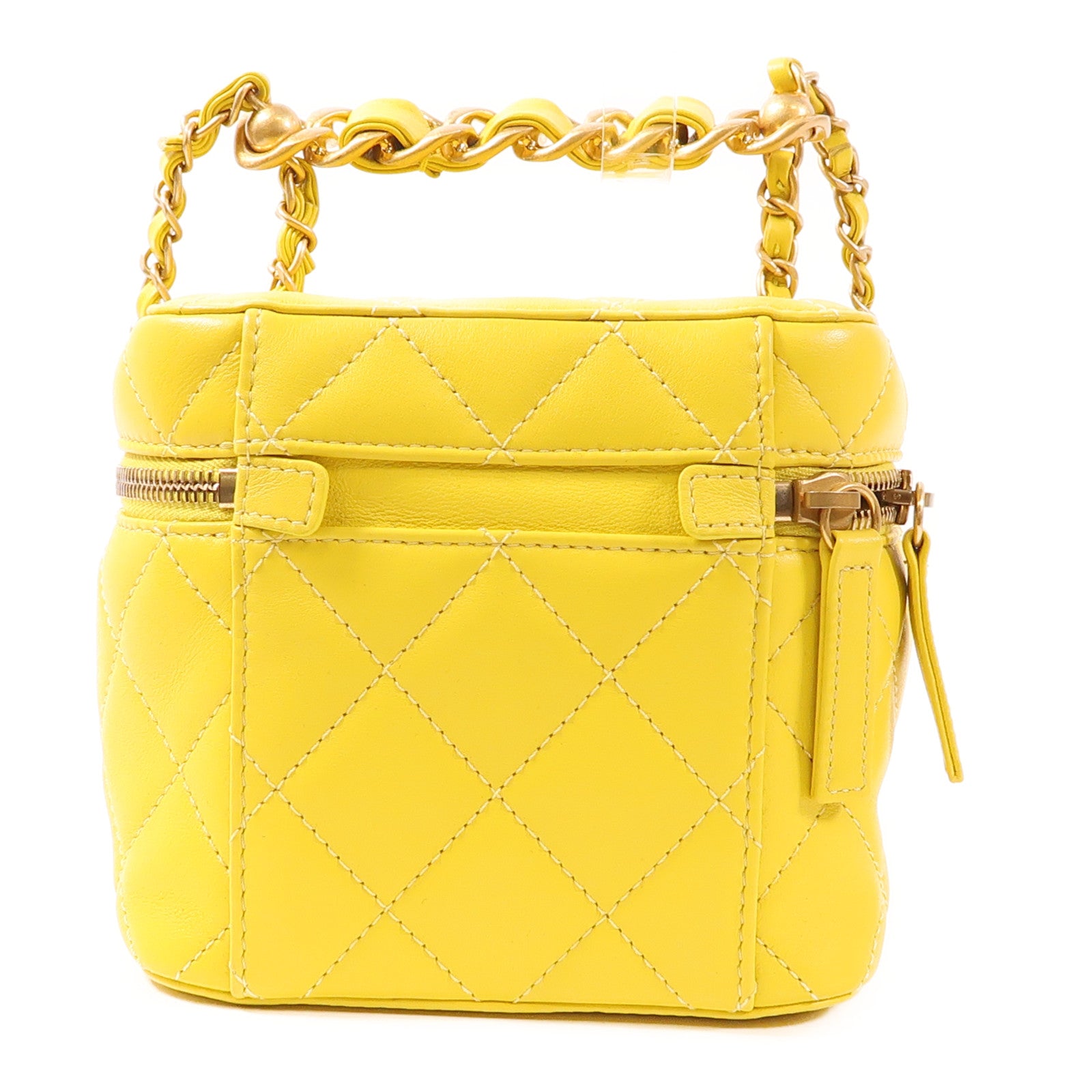 CHANEL 牛皮皮革Chain Shoulder Bag金扣鏈帶手挽肩背兩用袋