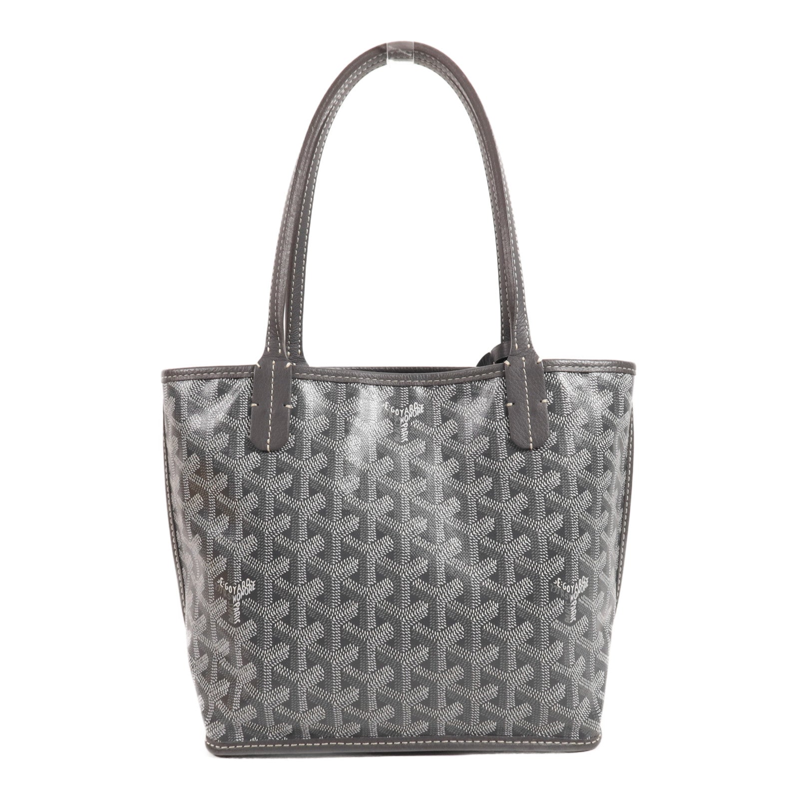 GOYARD 塗層帆布Anjou Mini銀扣手挽袋